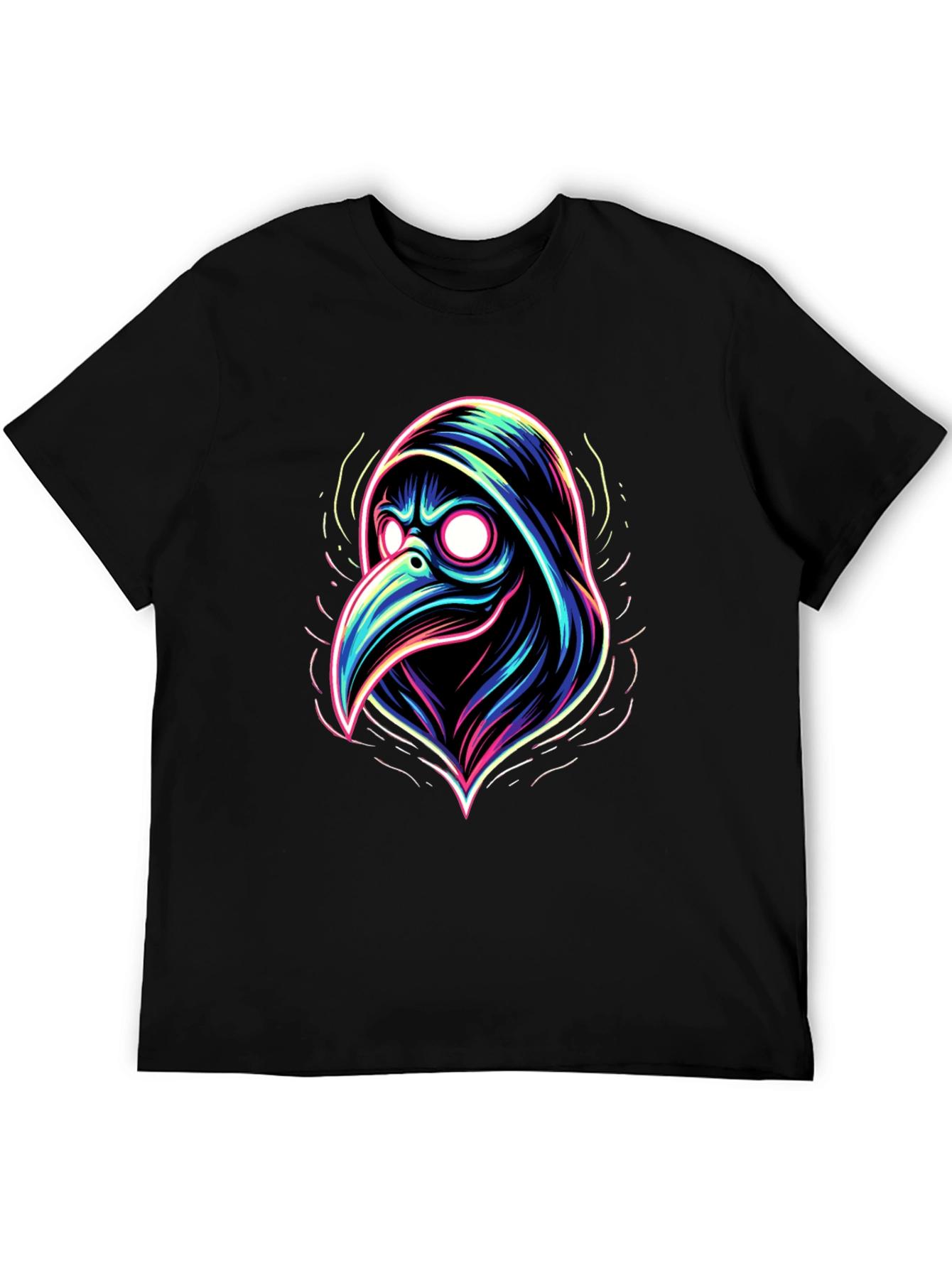 Plague Doctor Neon Graphic T-Shirt