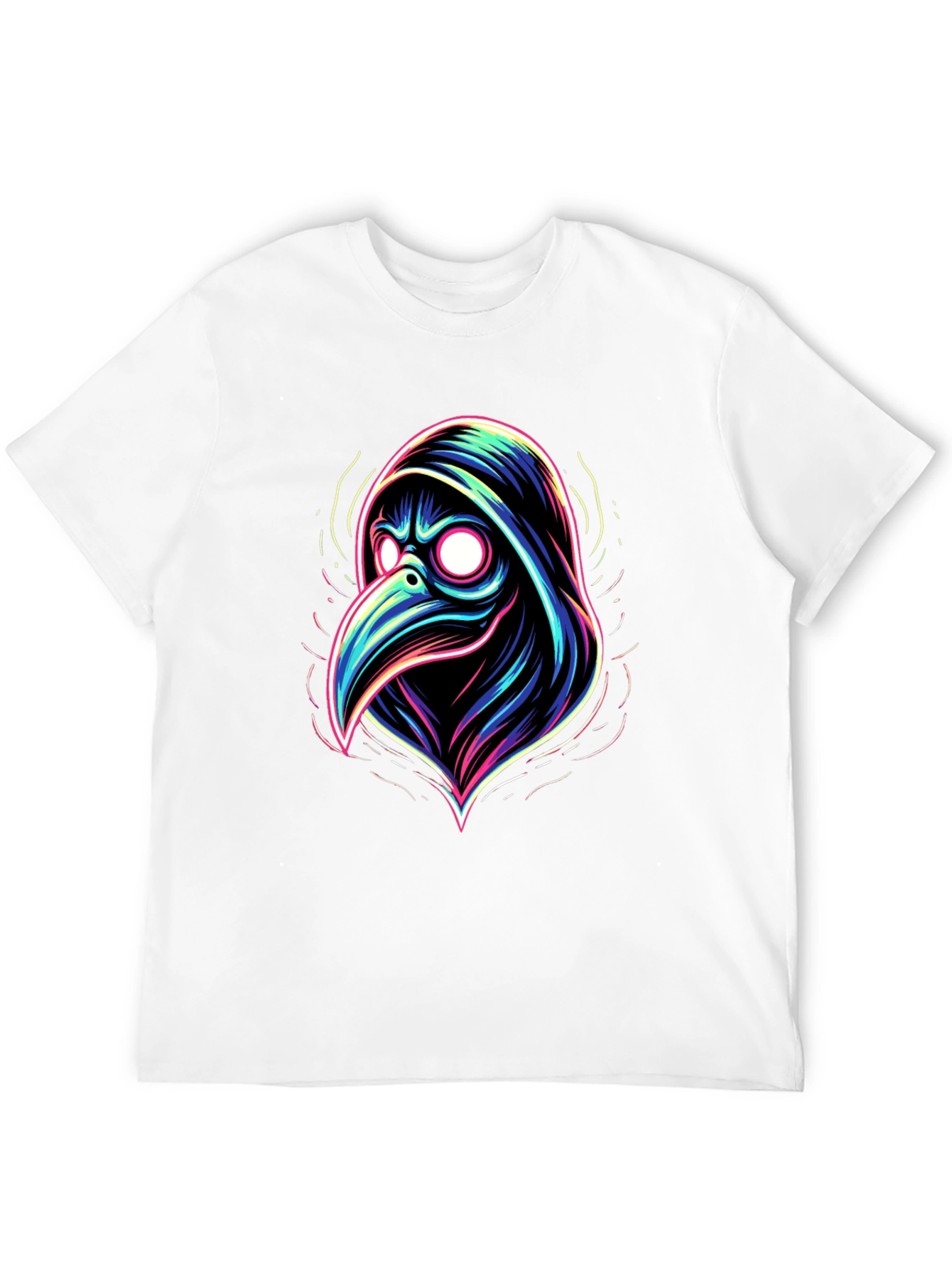 Plague Doctor Neon Graphic T-Shirt