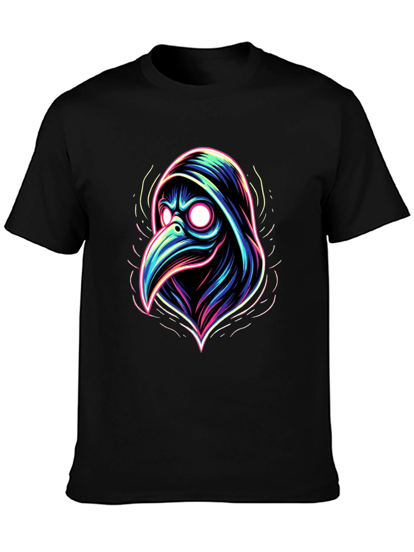 Plague Doctor Neon Graphic T-Shirt