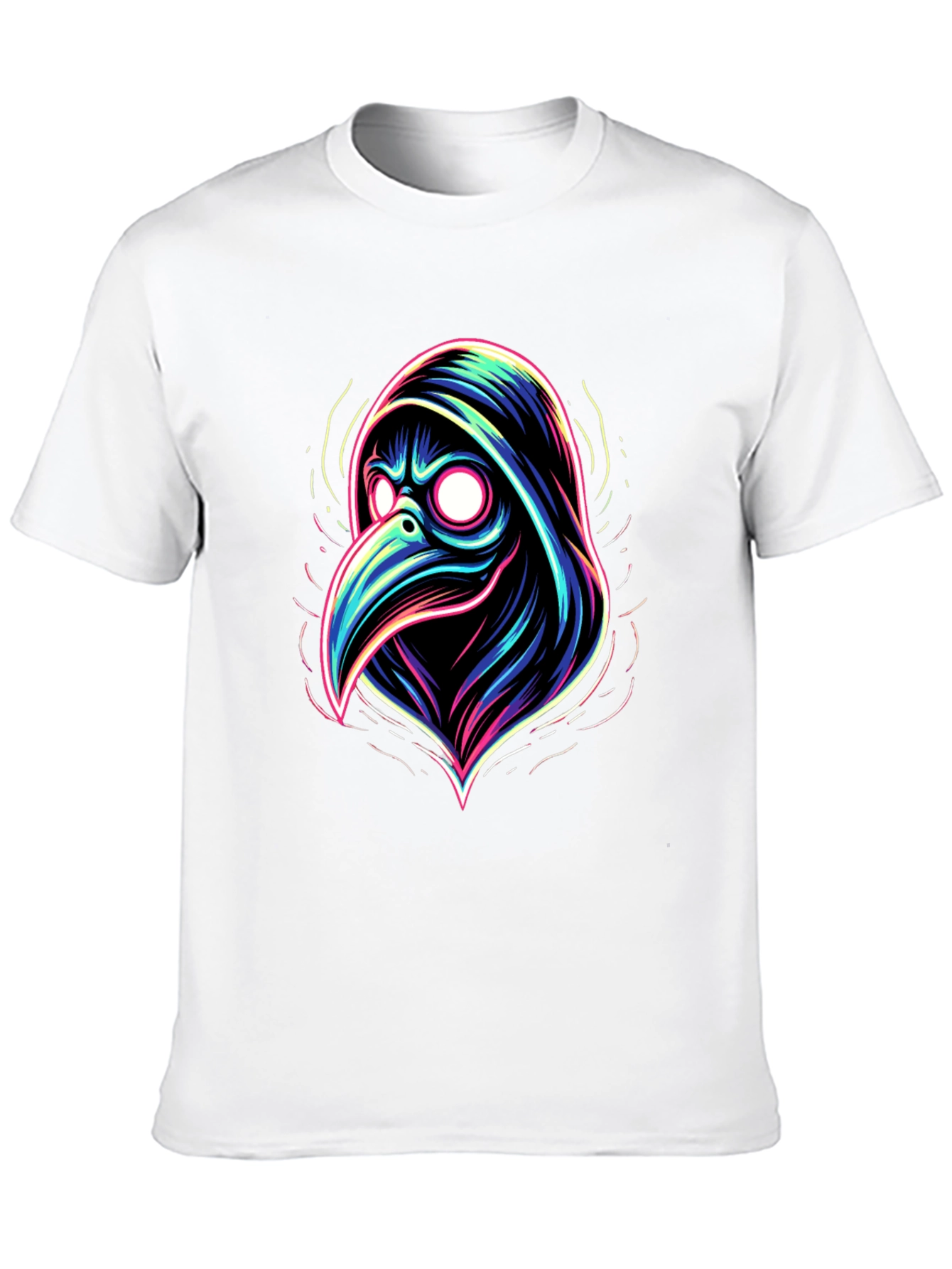 Plague Doctor Neon Graphic T-Shirt