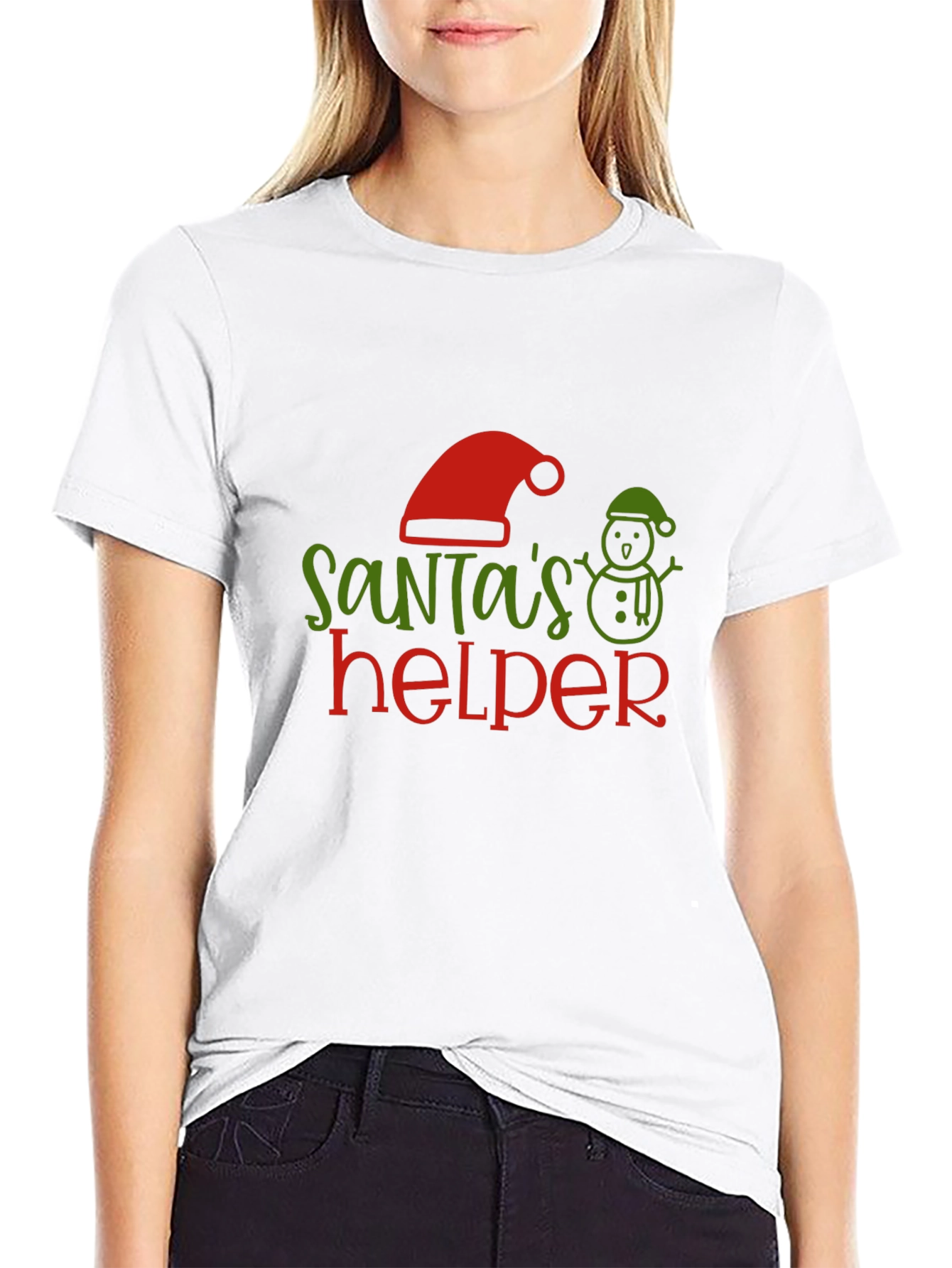 Santas Helper Holiday Graphic Tee