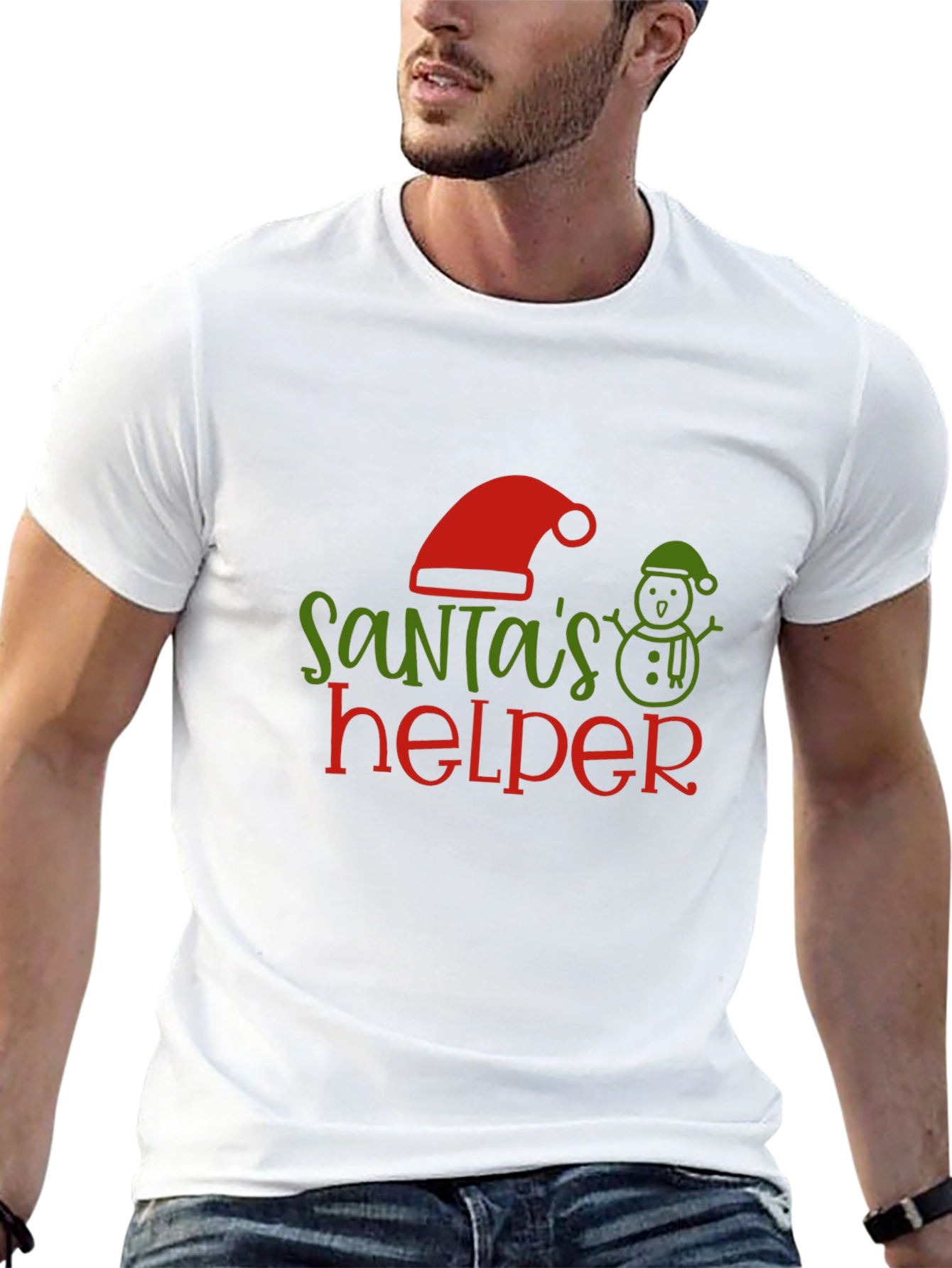 Santas Helper Holiday Graphic Tee