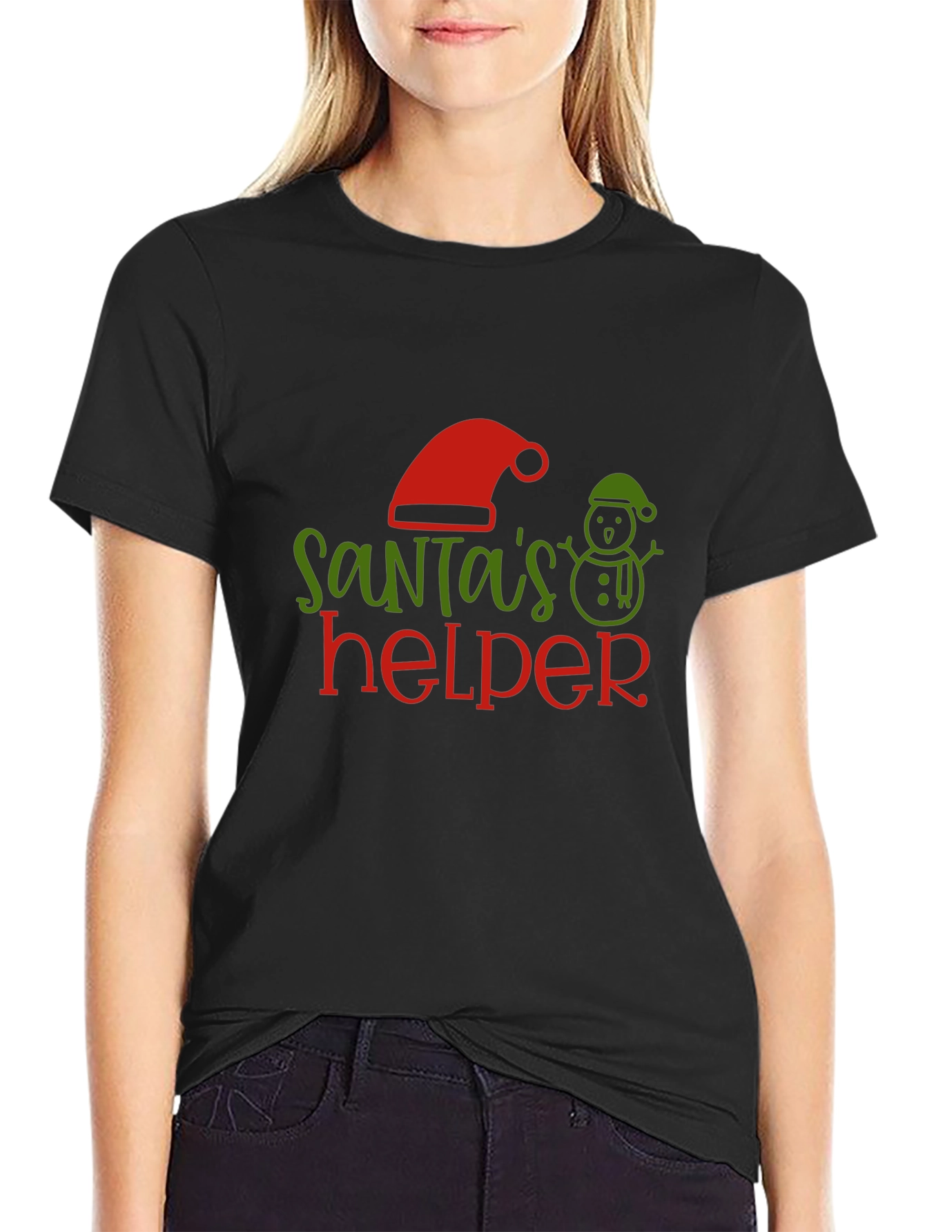 Santas Helper Holiday Graphic Tee