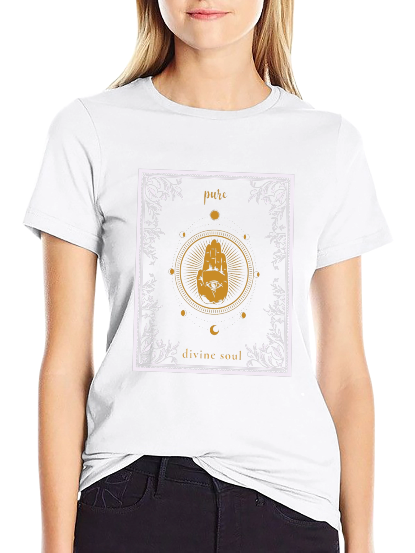 Pure Divine Soul Graphic T-Shirt - Black