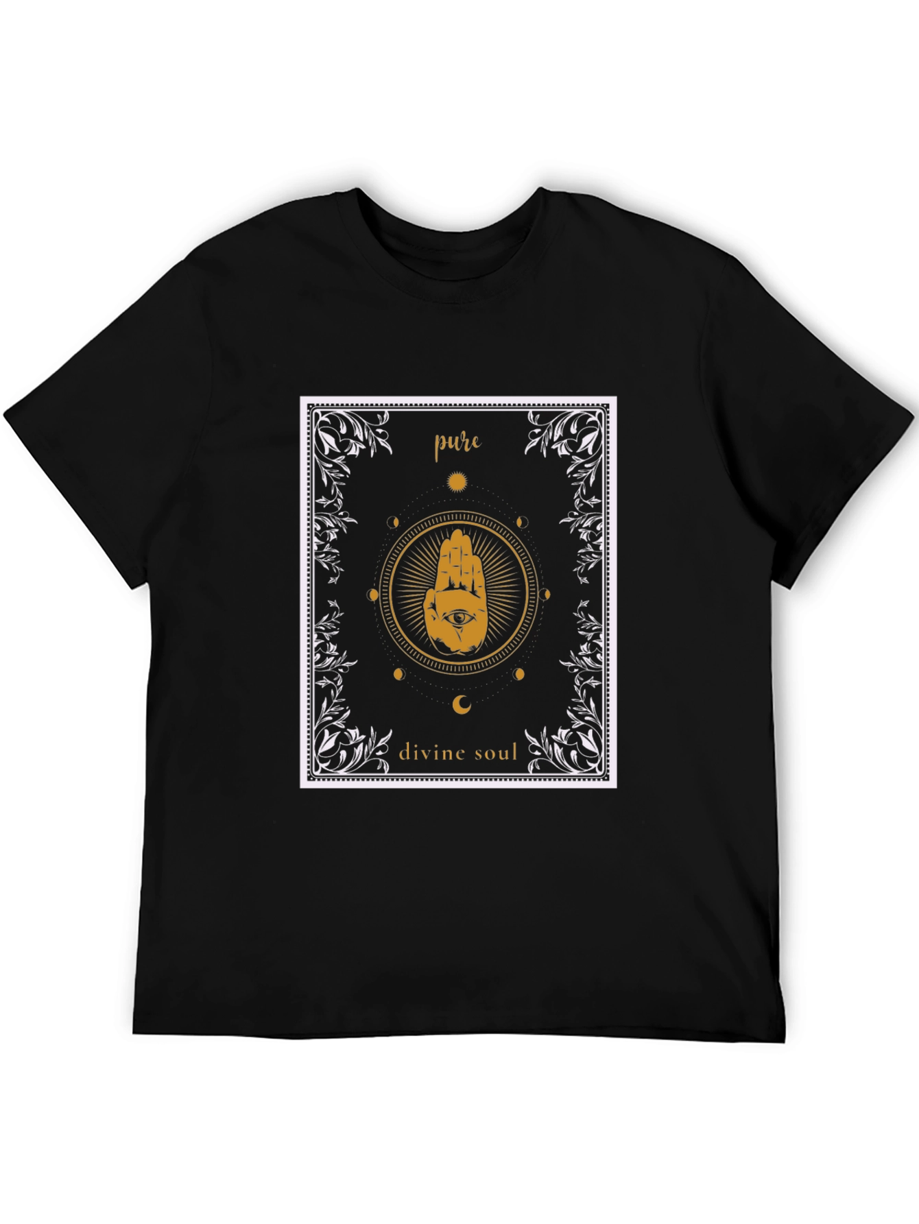 Pure Divine Soul Graphic T-Shirt - Black