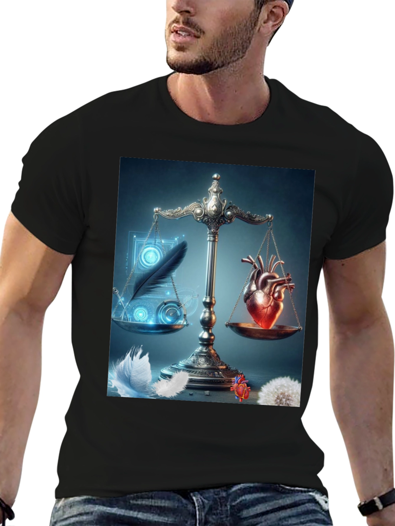 Heart & Feather Balance Graphic Tee