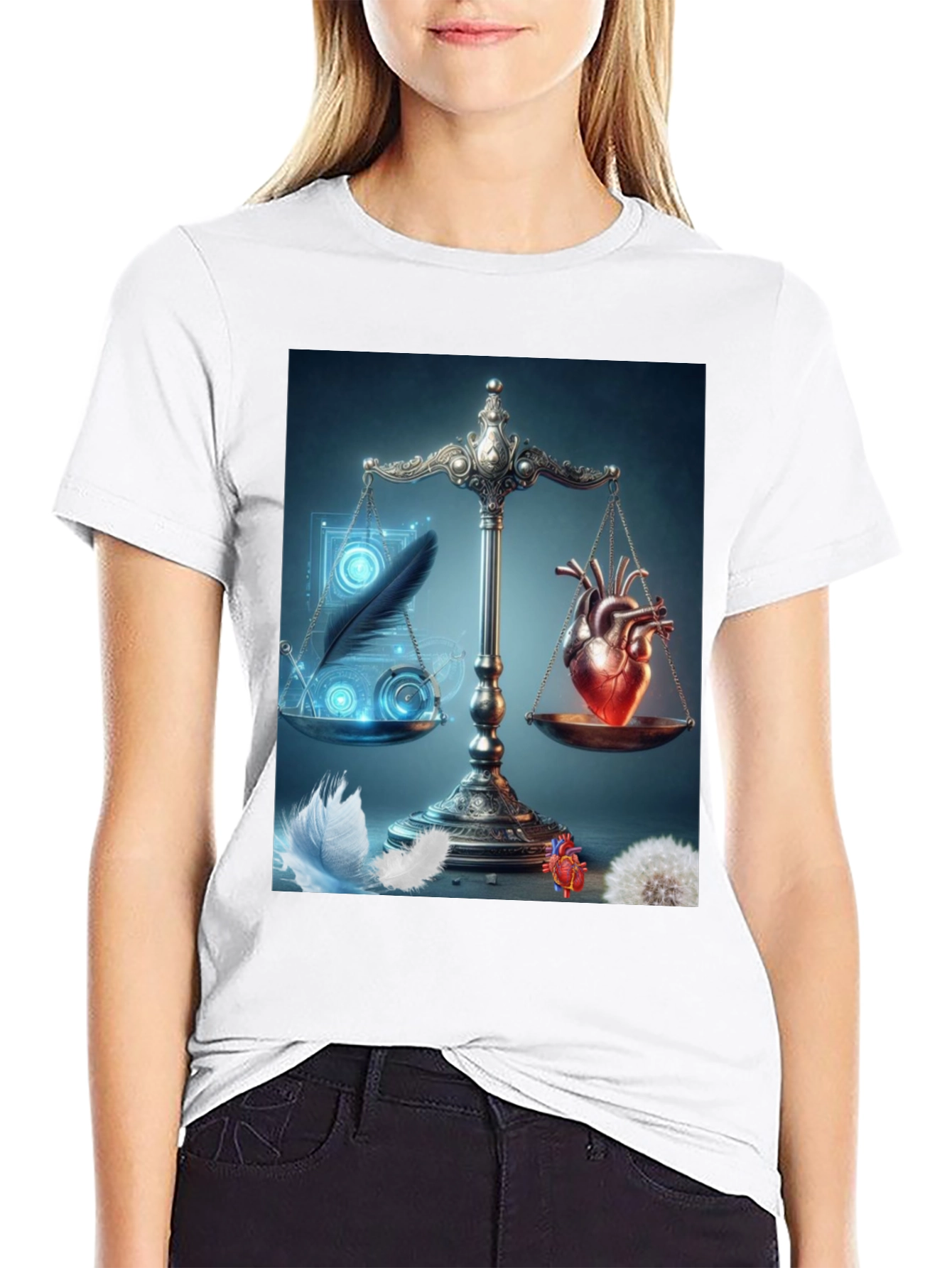 Heart & Feather Balance Graphic Tee