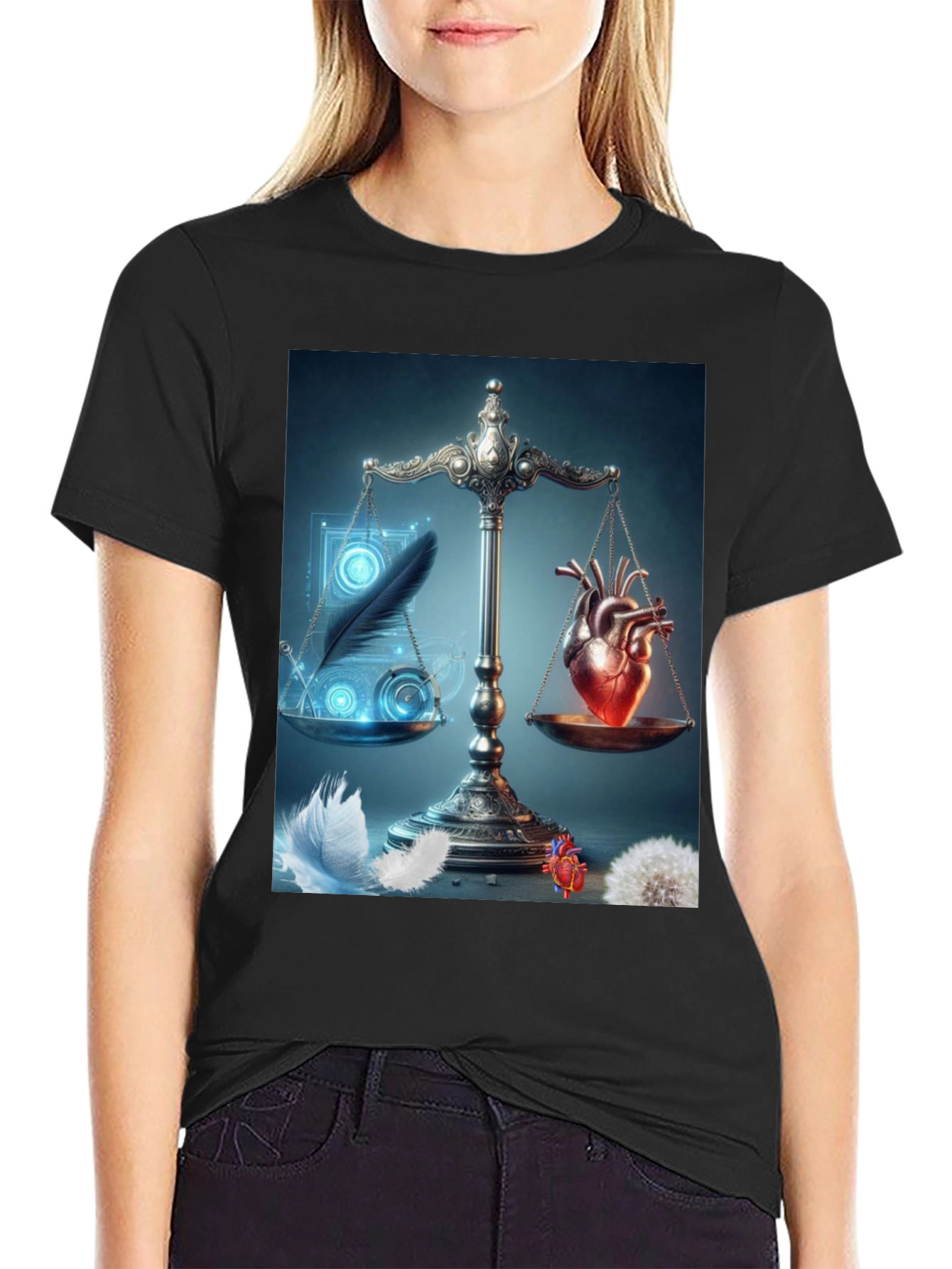 Heart & Feather Balance Graphic Tee