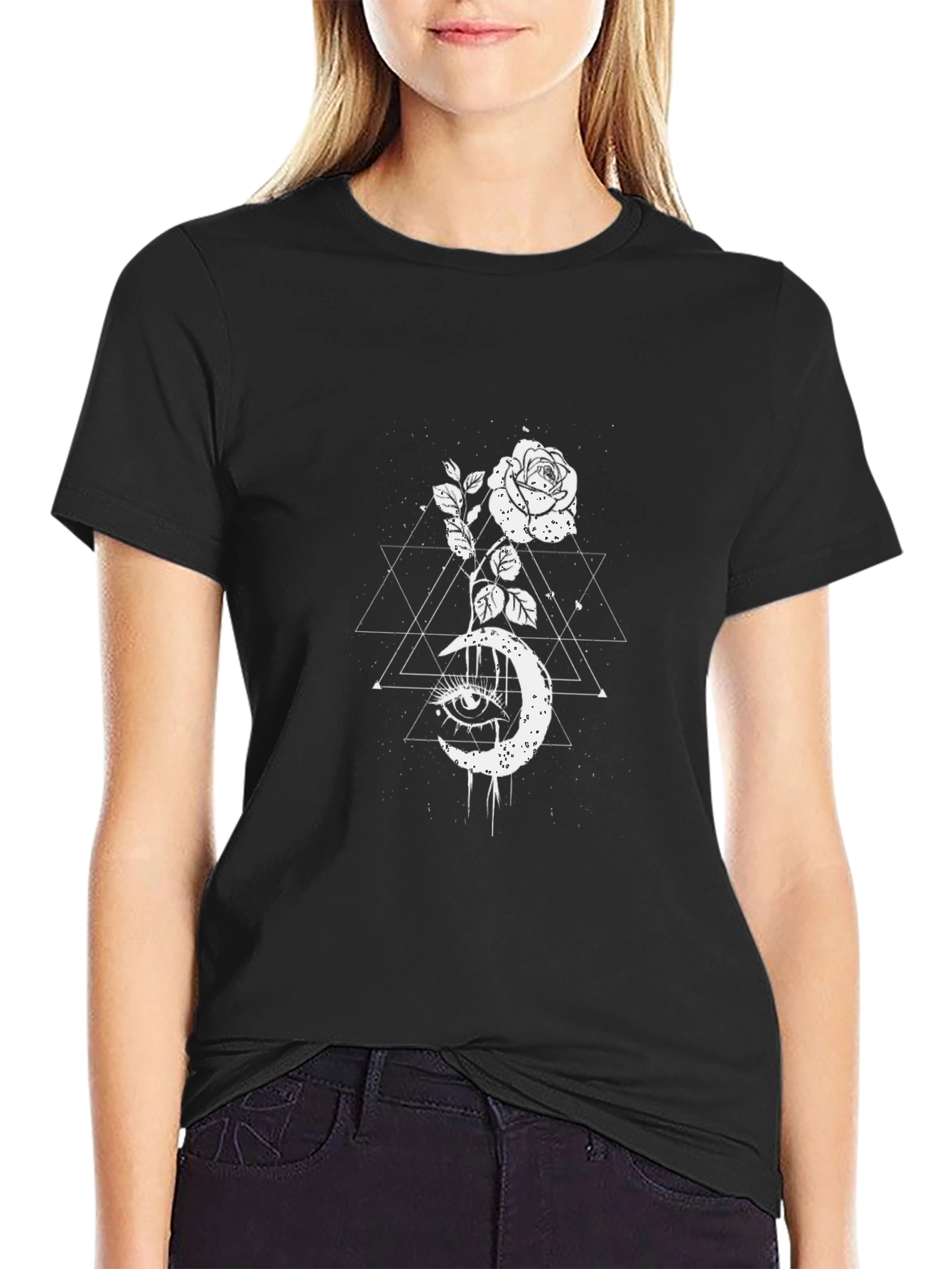 Mystic Rose Moon Graphic Tee