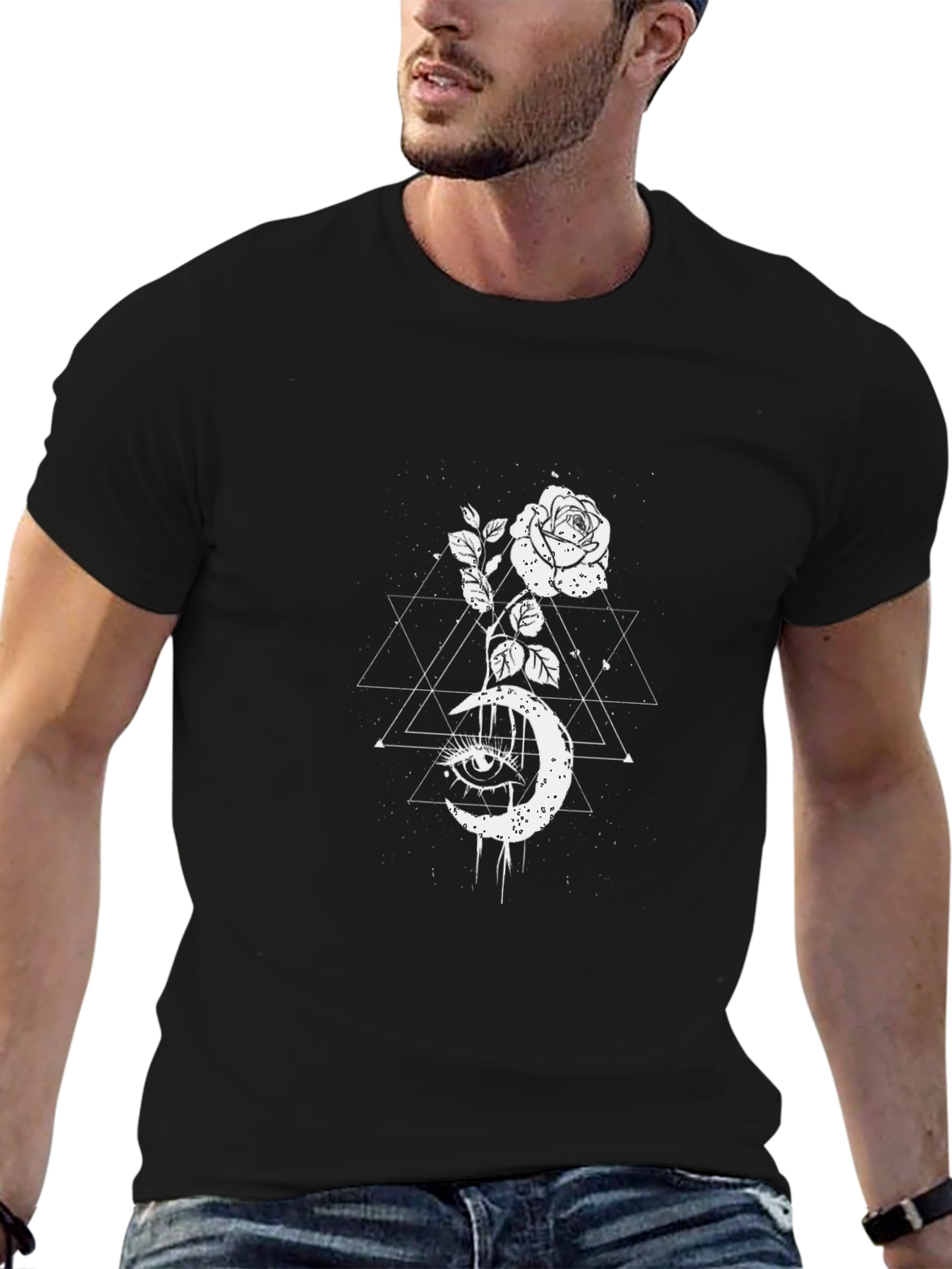 Mystic Rose Moon Graphic Tee