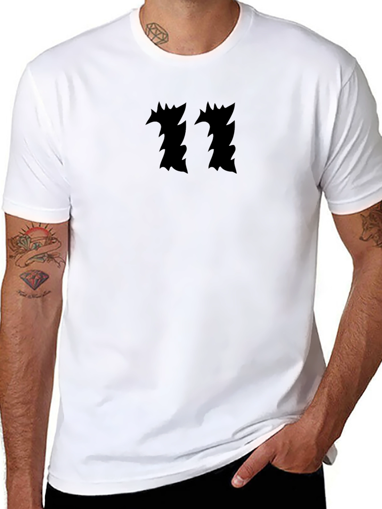 Edgy Graphic Tee - Abstract Number Print