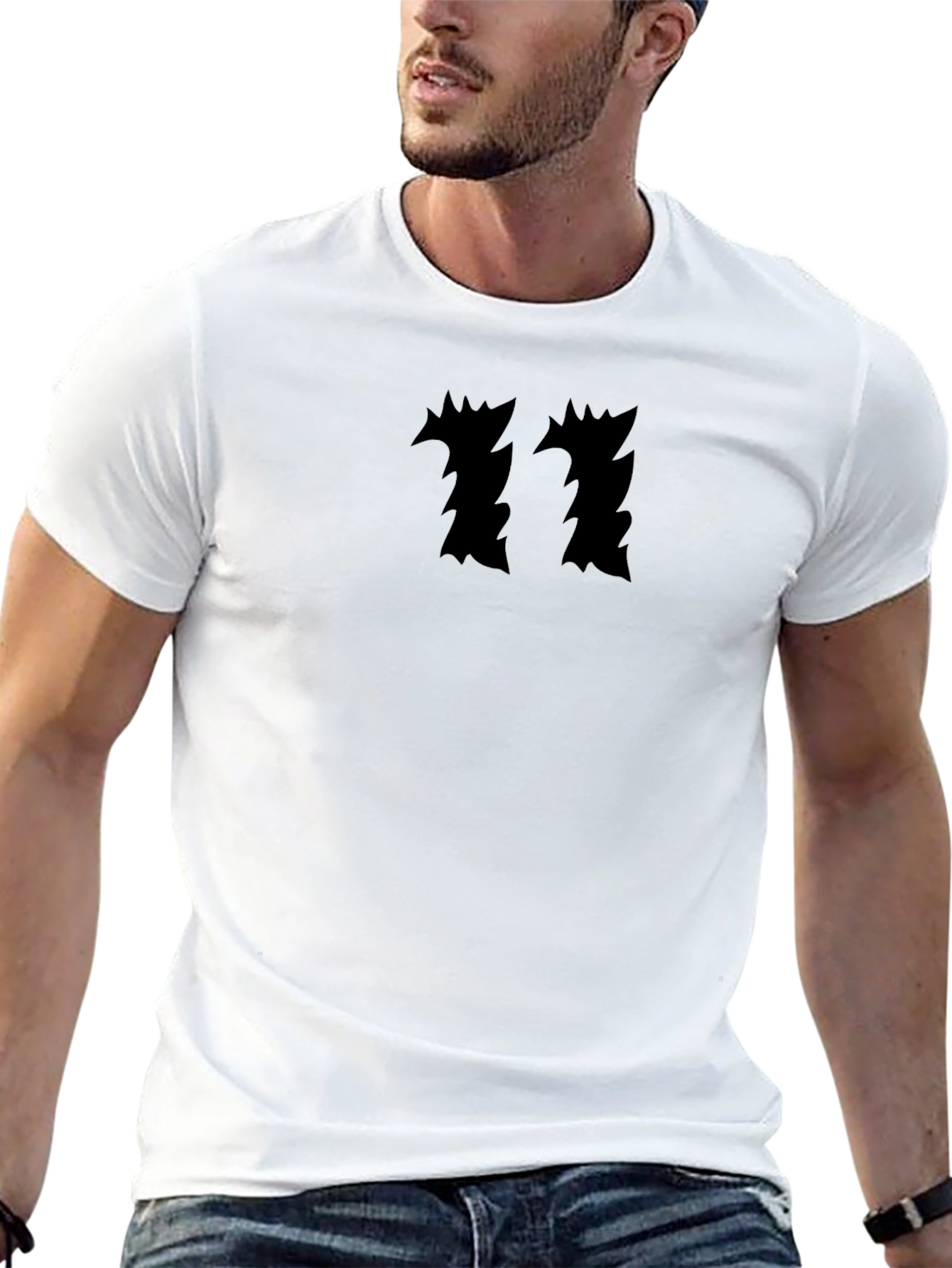 Edgy Graphic Tee - Abstract Number Print