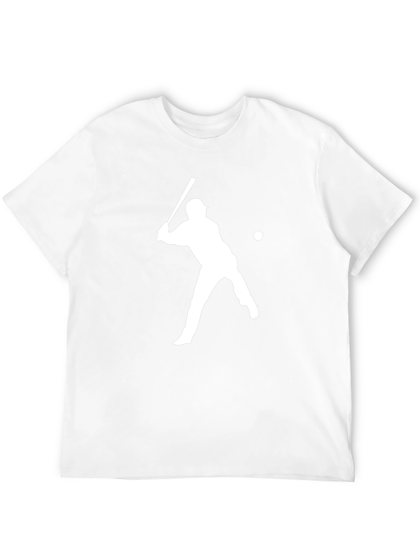 Baseball Silhouette T-Shirt - Black Cotton Tee