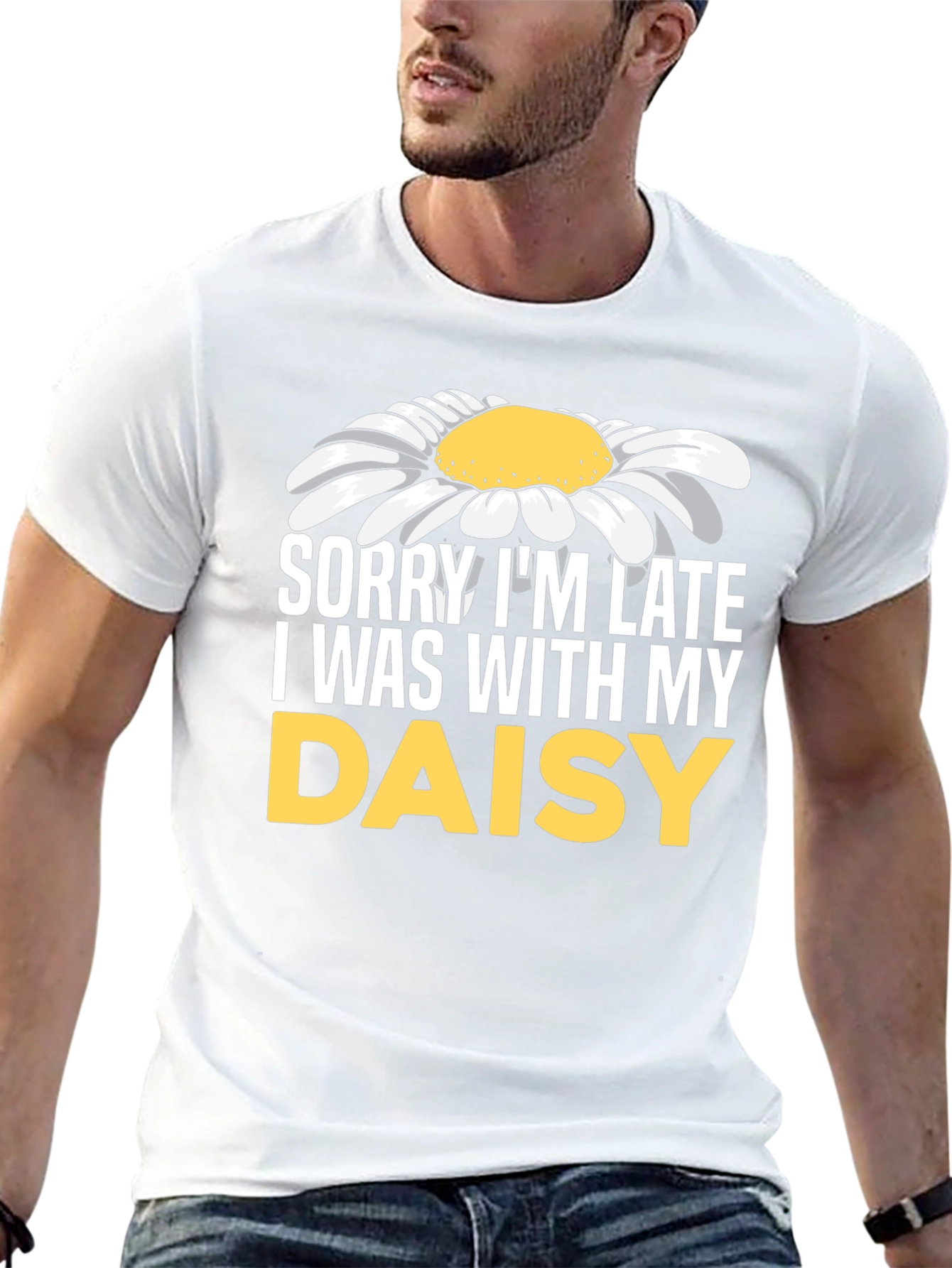 Sorry Im Late Daisy Graphic T-Shirt