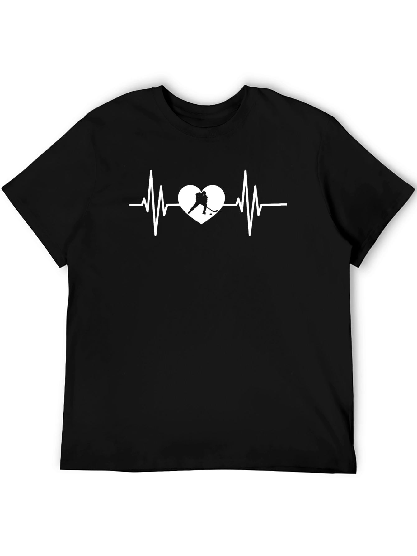 Hockey Heartbeat T-Shirt - Sporty Graphic Tee
