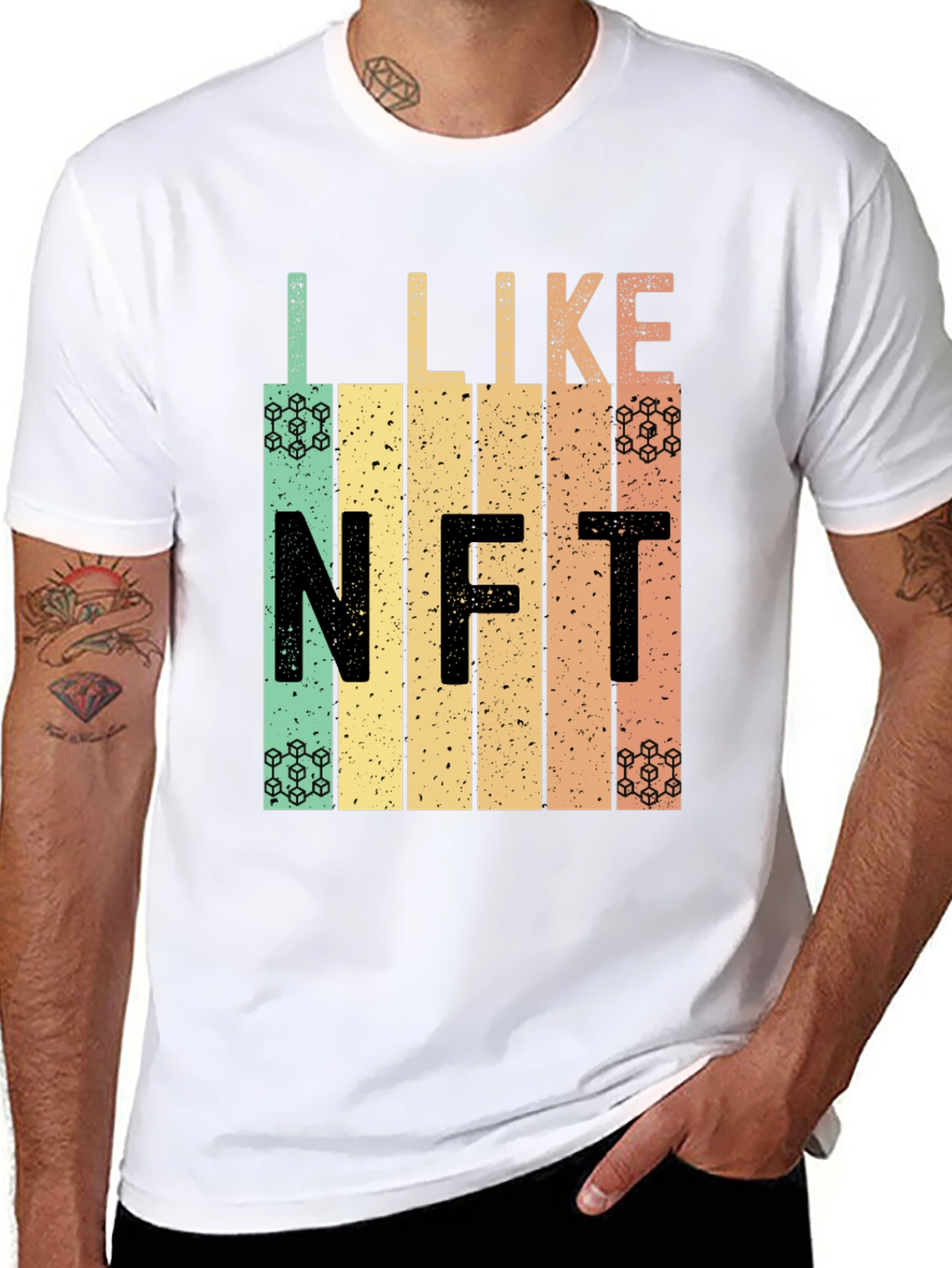 I Like NFT Retro Style Graphic T-Shirt