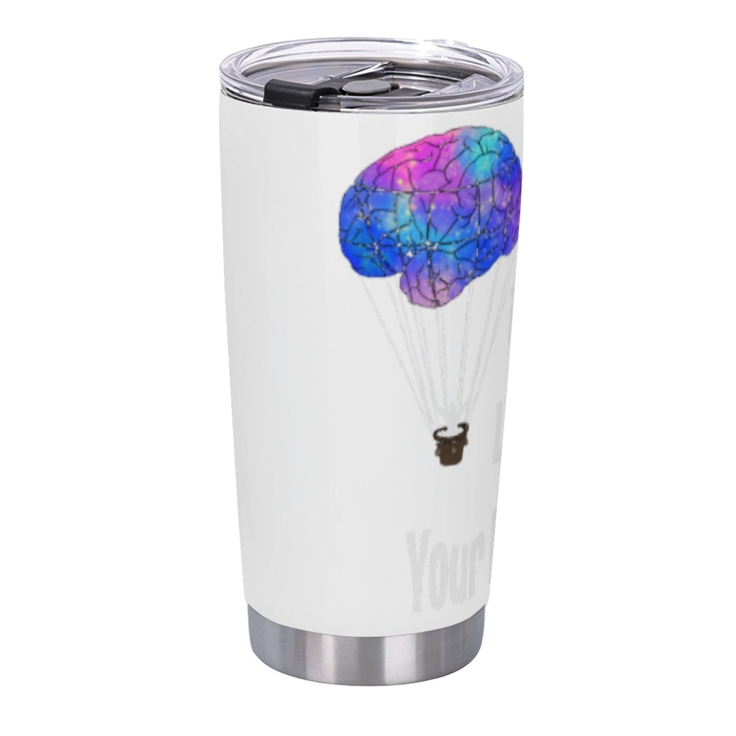 Travel-Friendly Insulated Tumbler - Stainless Steel Graphic Design Cup