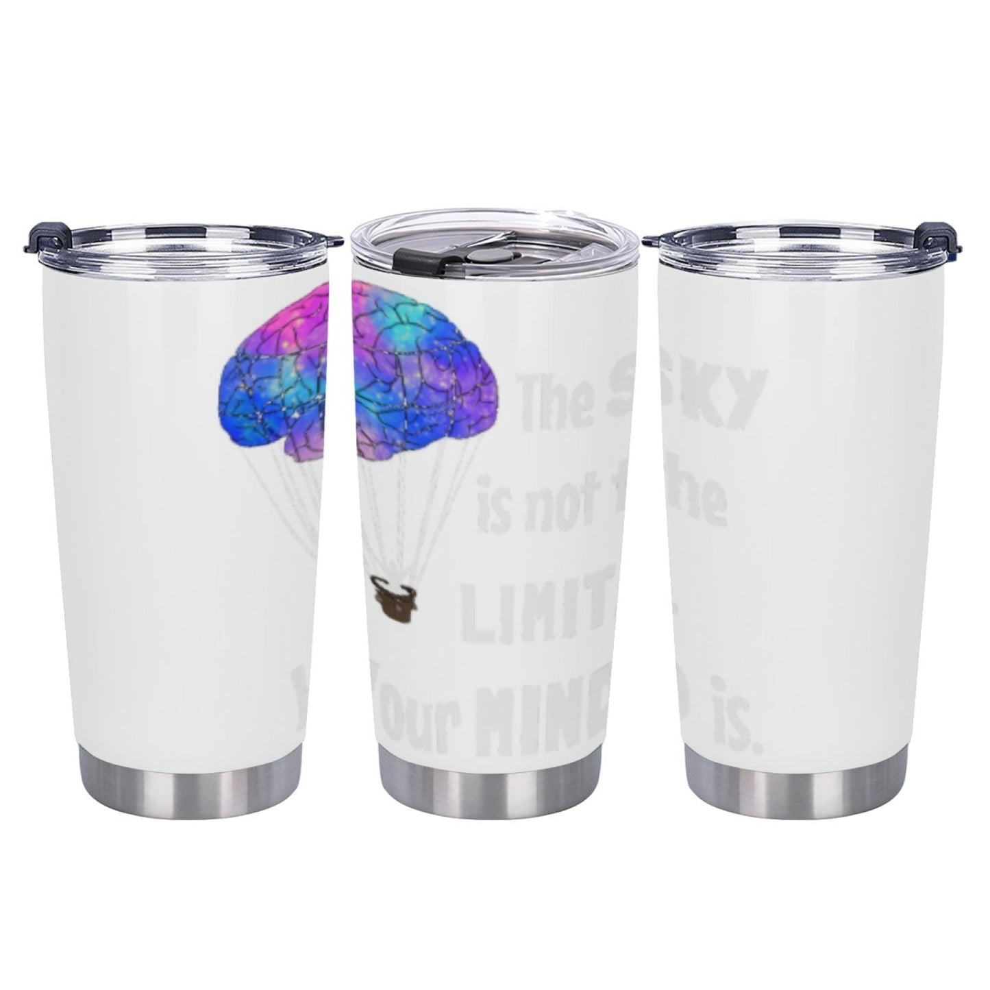 Travel-Friendly Insulated Tumbler - Stainless Steel Graphic Design Cup