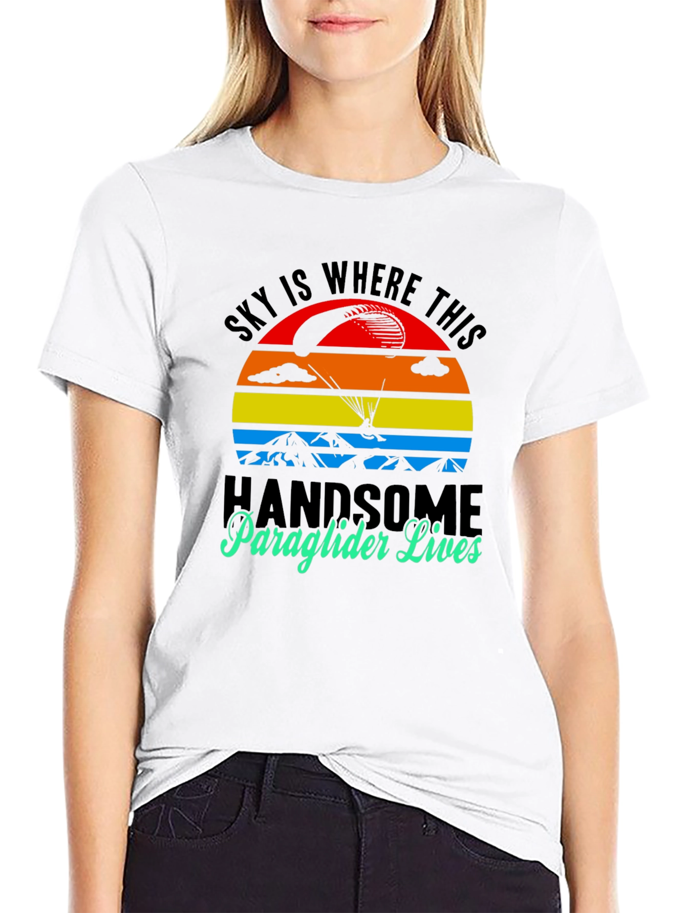 Sky Is Where This Handsome Paraglider Lives T-Shirt