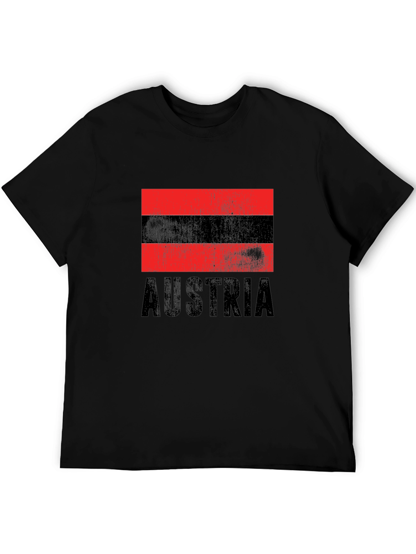 Austria Flag T-Shirt - Black Graphic Tee