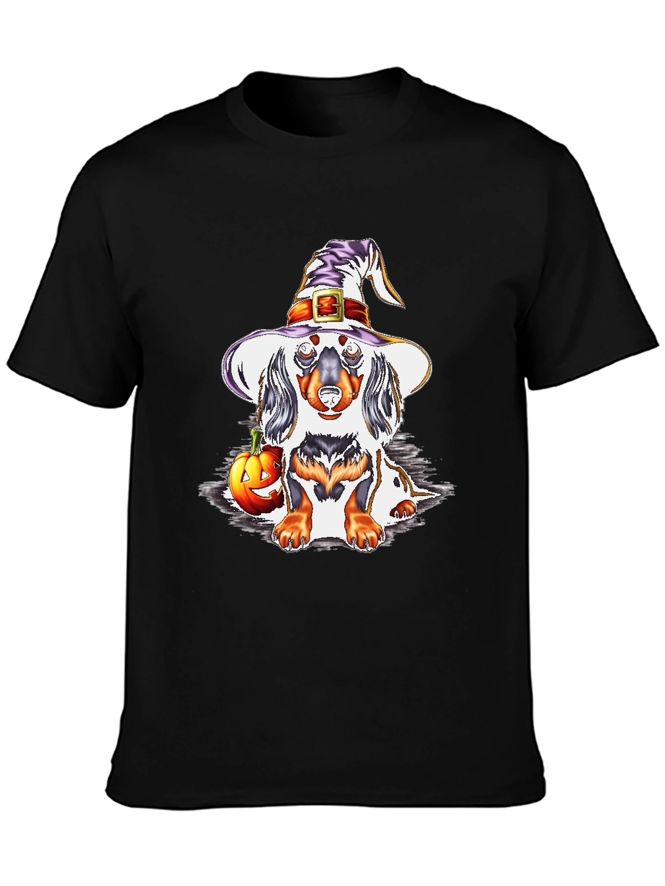 Halloween Dachshund Witch T-Shirt