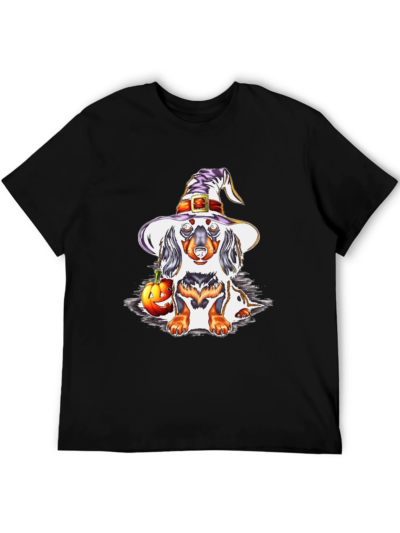 Halloween Dachshund Witch T-Shirt