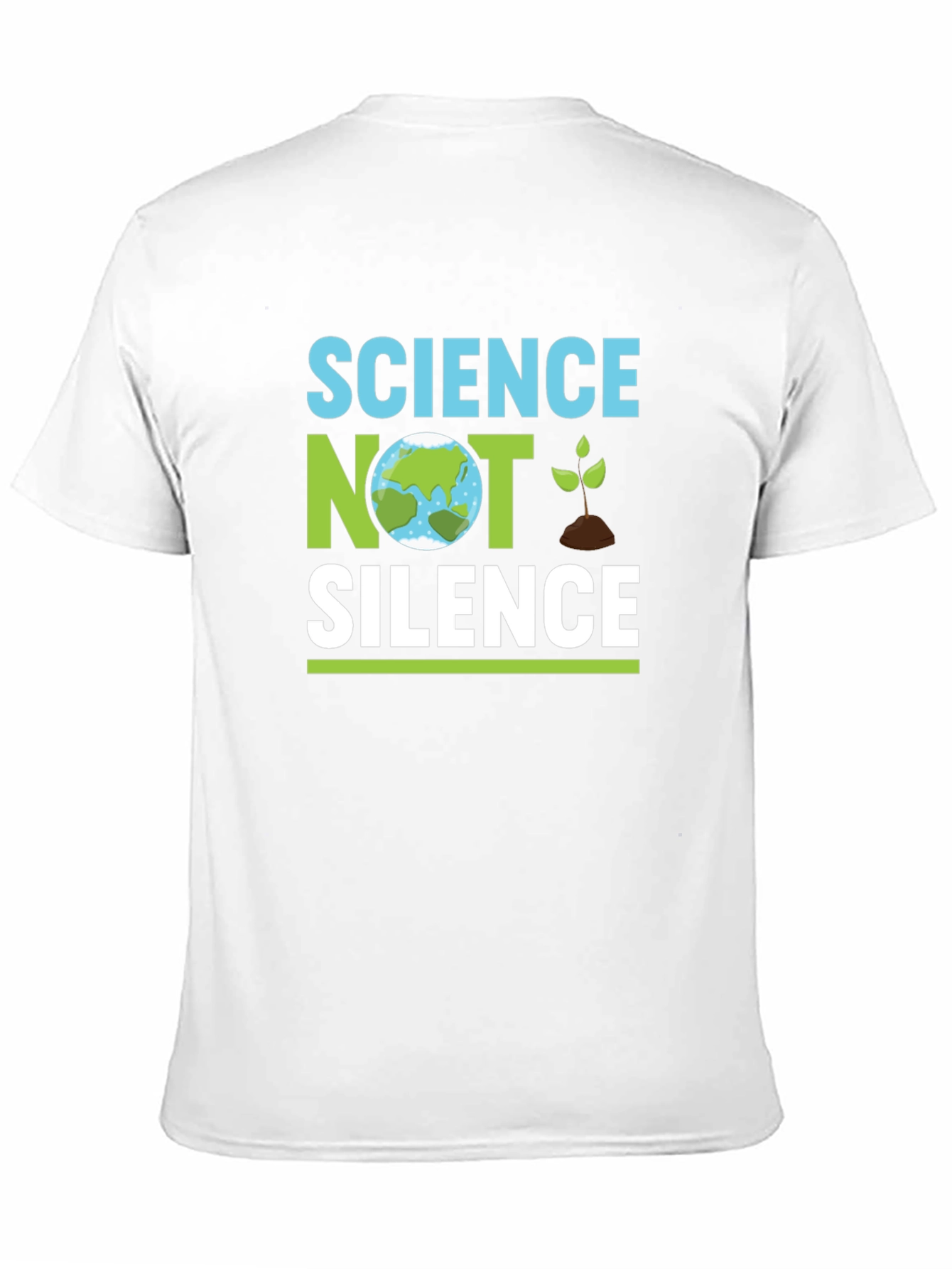Science Not Silence Black T-Shirt Earth Graphic Tee