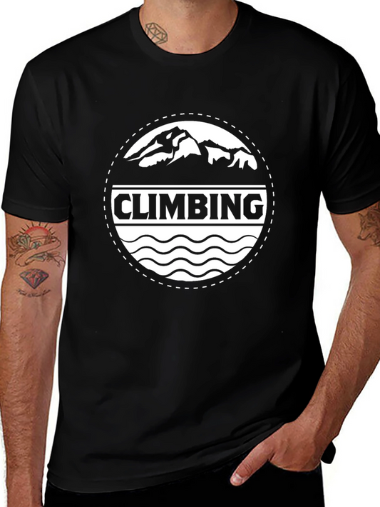 Climbing Mountain Black Tee