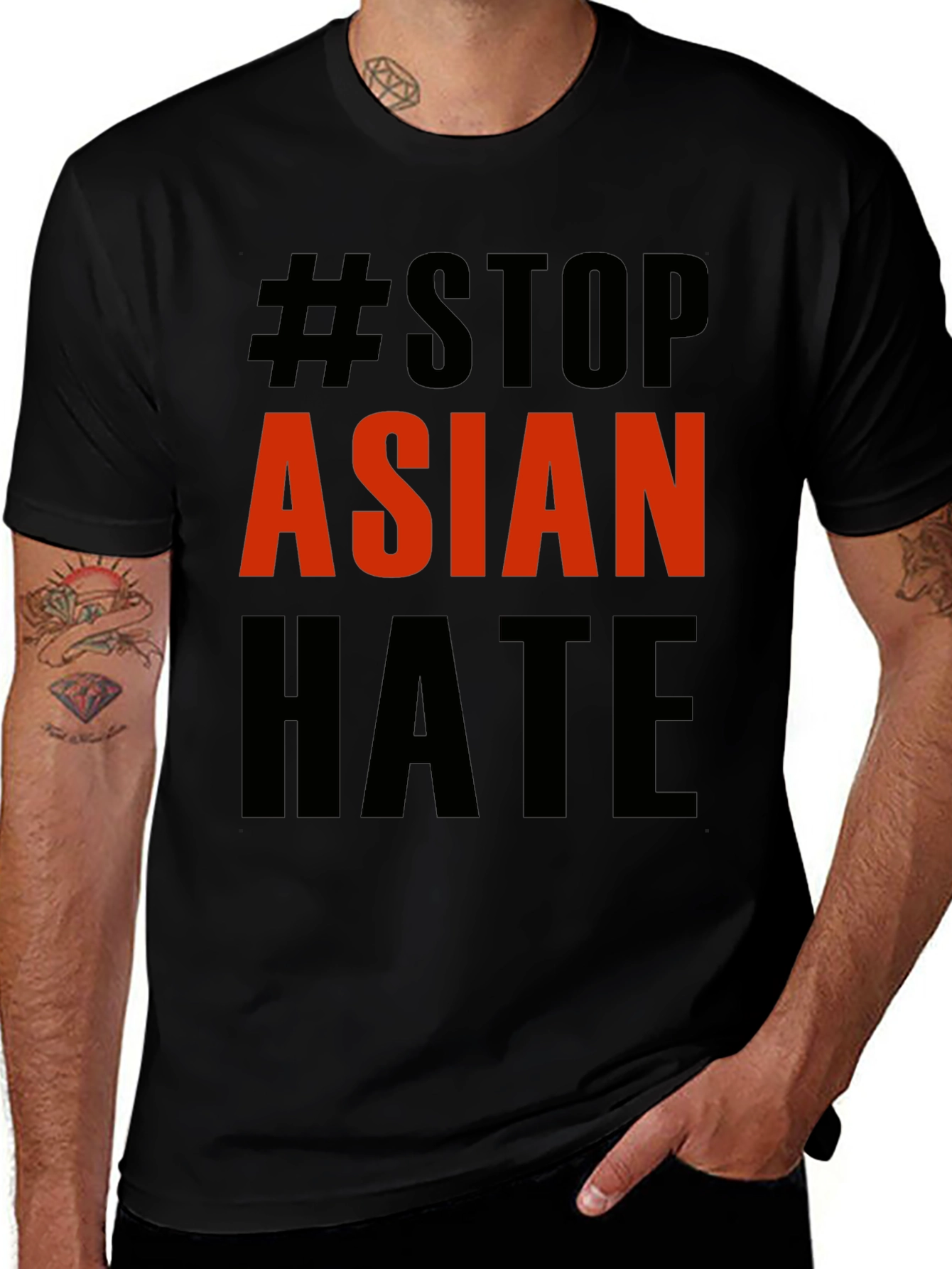 Stop Asian Hate T-Shirt - Black Activism Tee