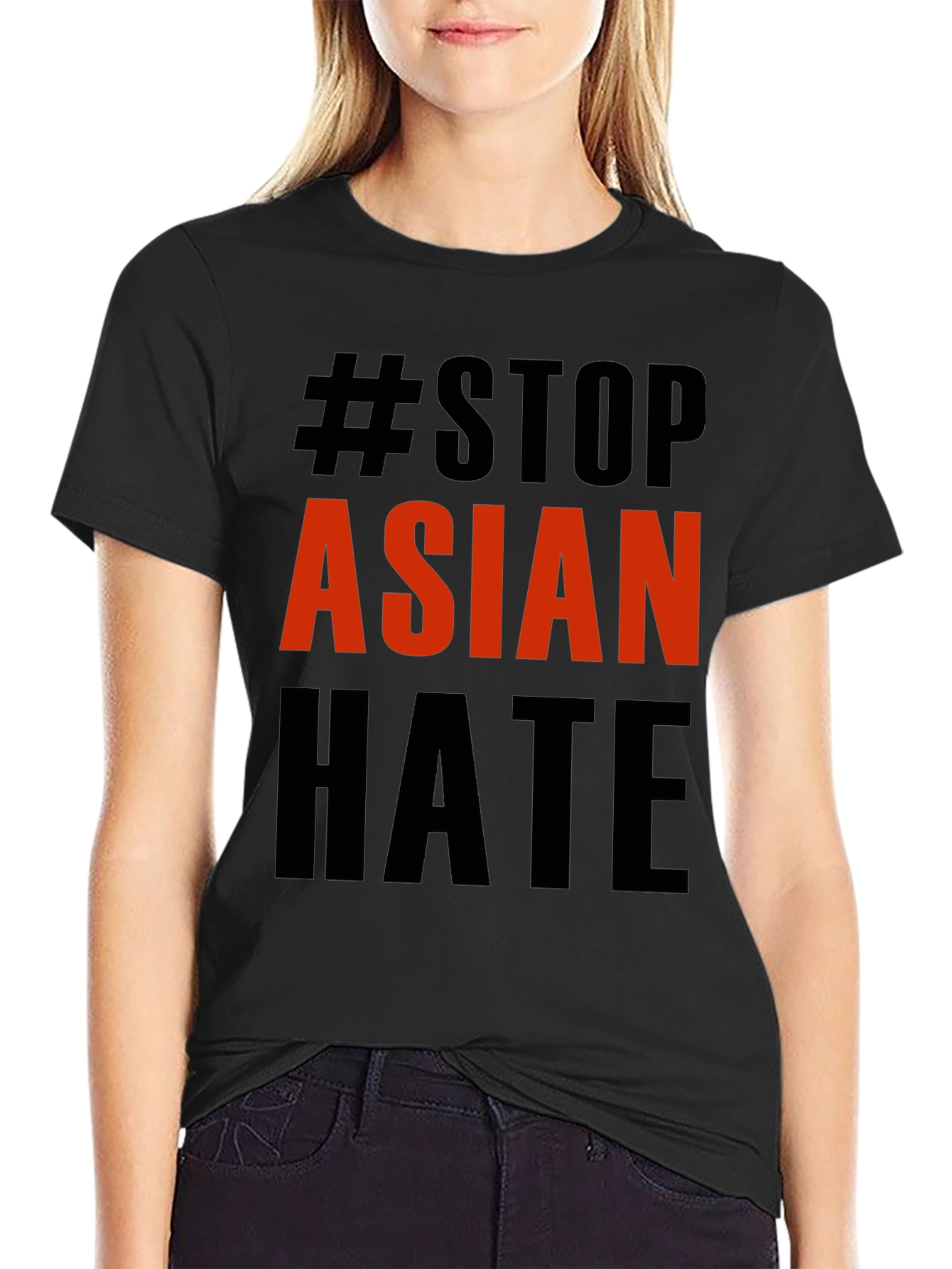 Stop Asian Hate T-Shirt - Black Activism Tee