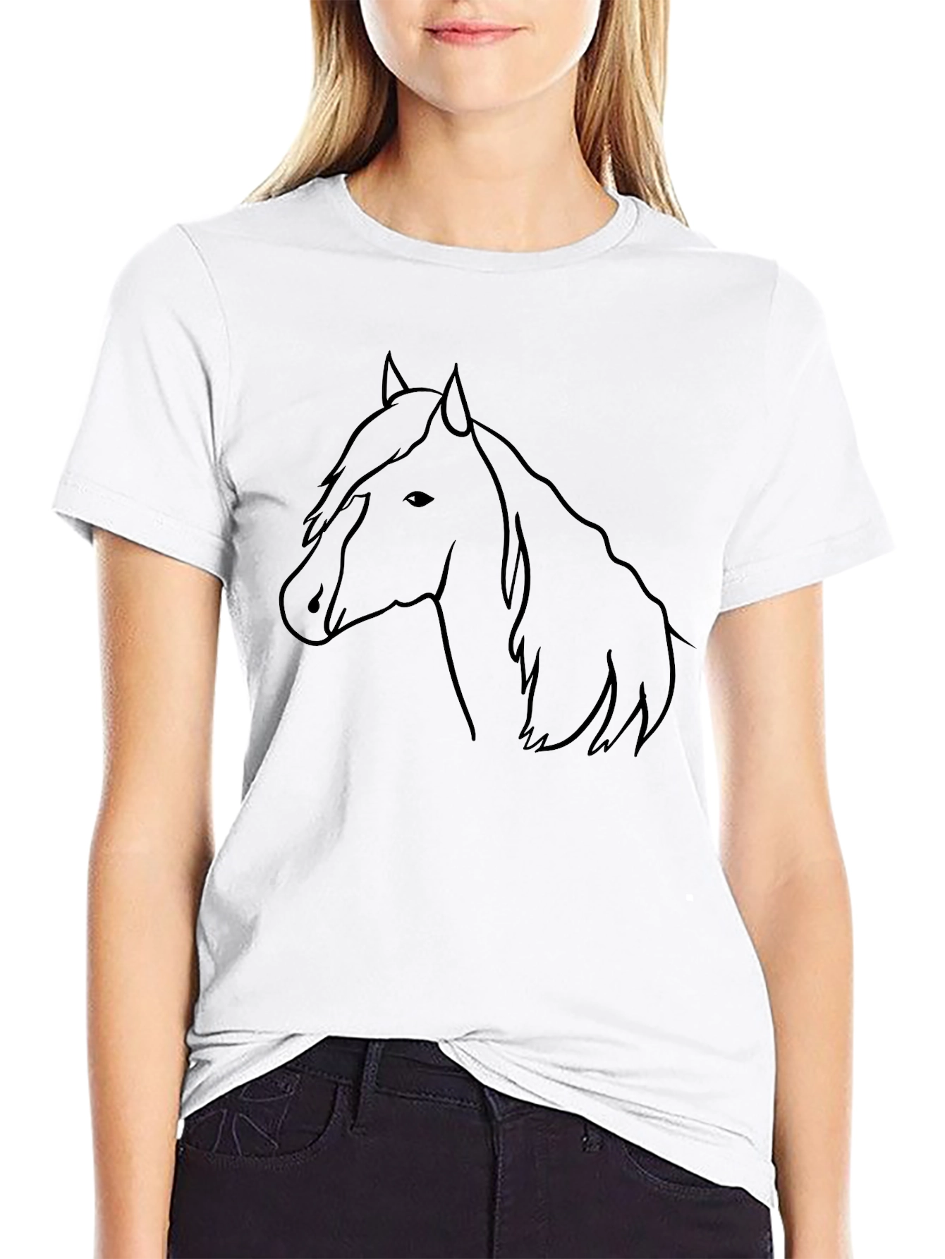 Horse Graphic Tee - Mens Black T-Shirt