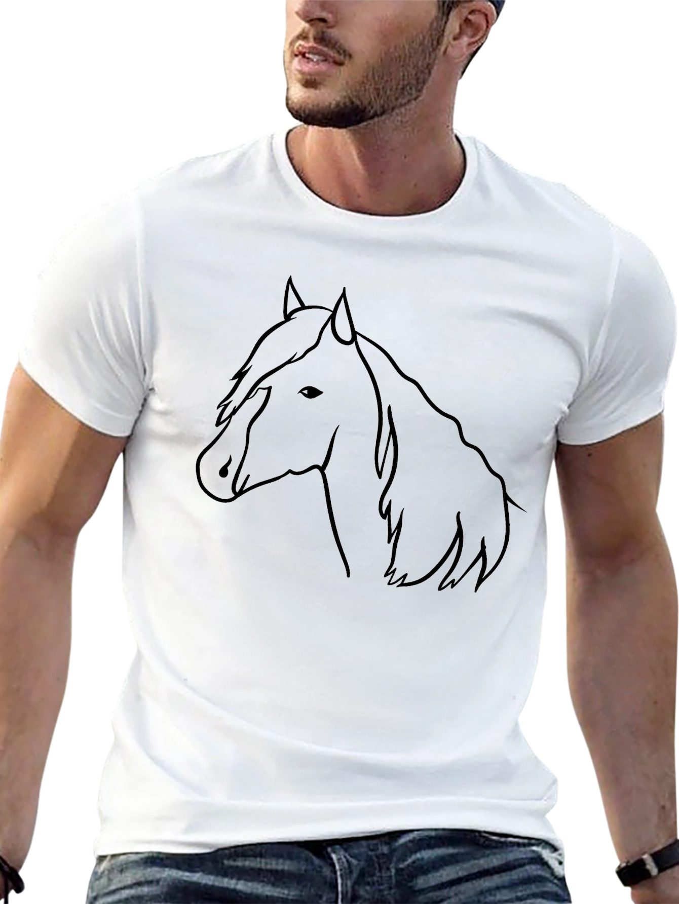 Horse Graphic Tee - Mens Black T-Shirt