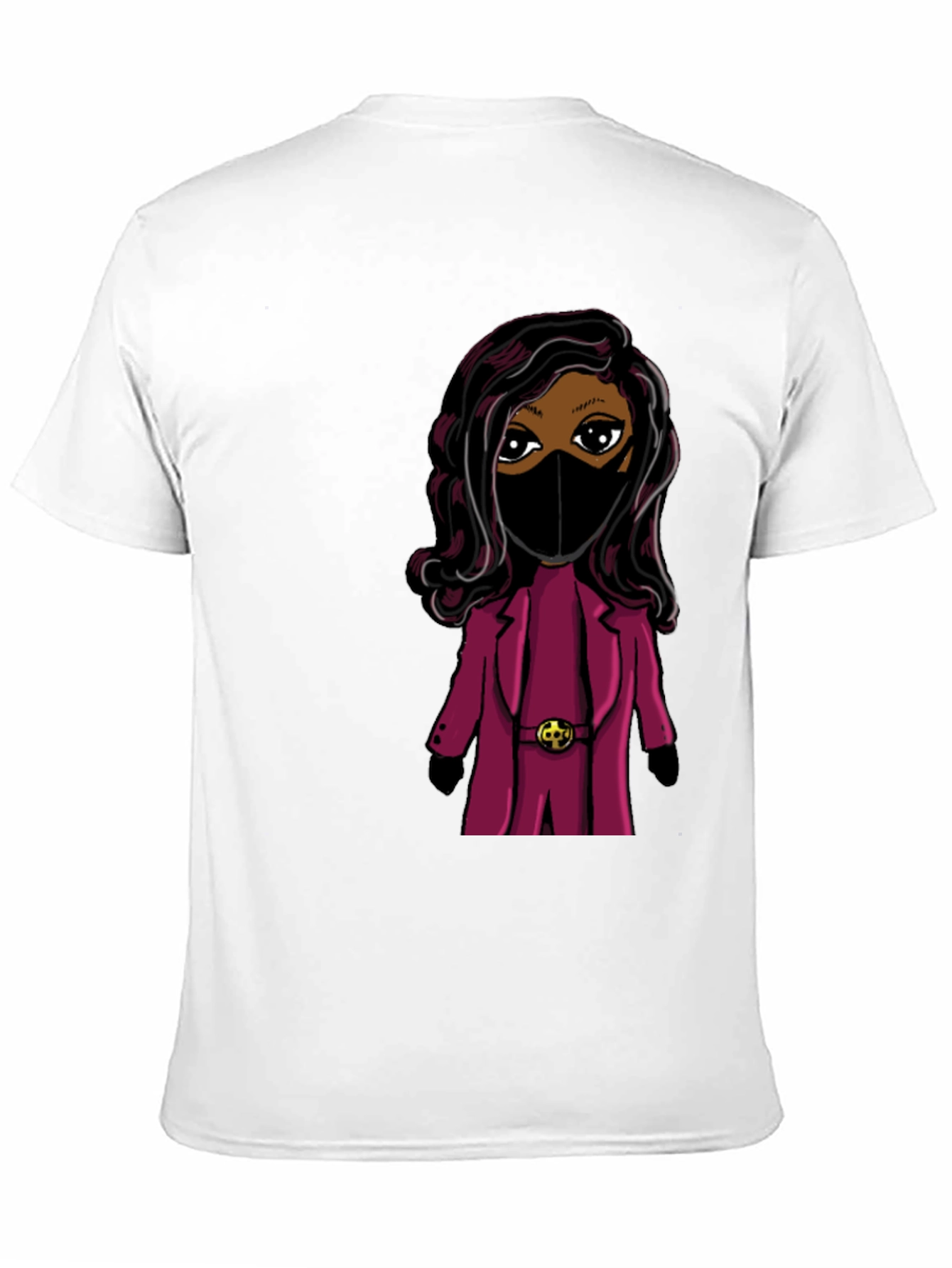 Stylish Cartoon Graphic T-Shirt - Black