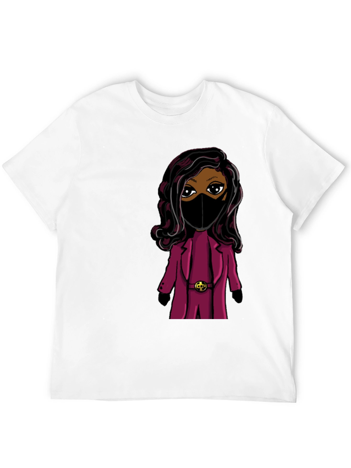 Stylish Cartoon Graphic T-Shirt - Black