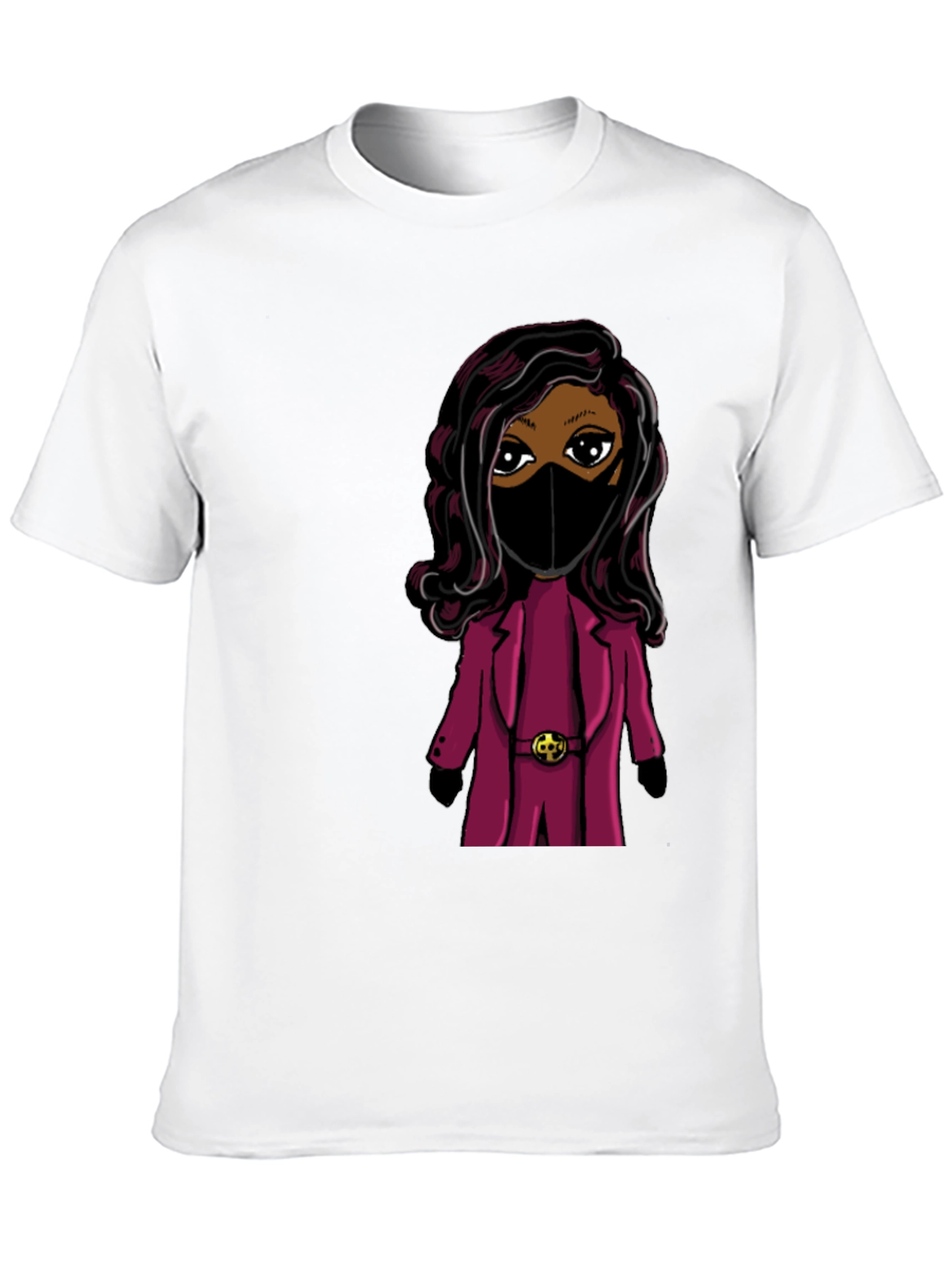 Stylish Cartoon Graphic T-Shirt - Black