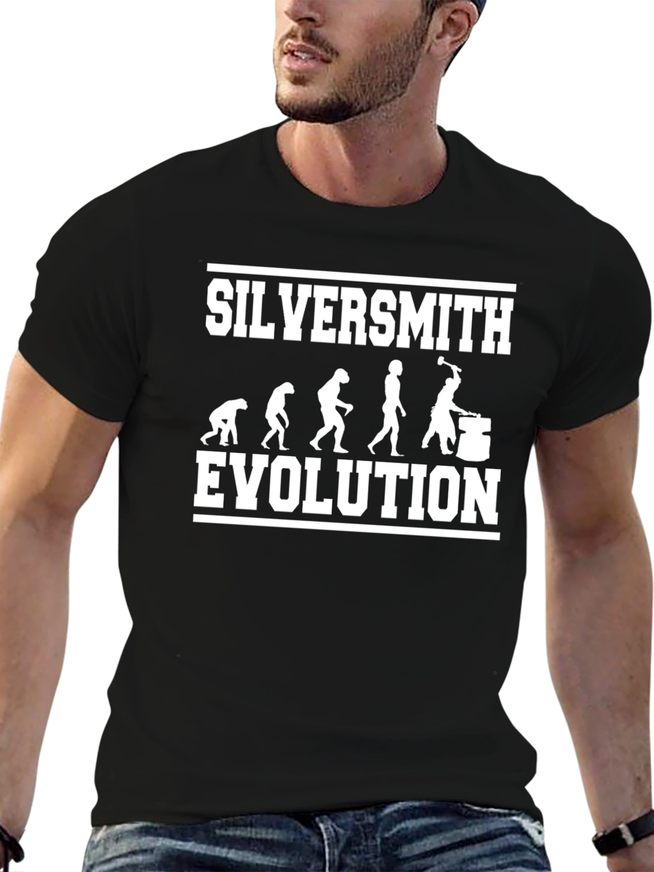 Silversmith Evolution T-Shirt - Funny Blacksmith Tee