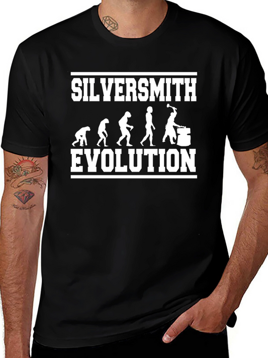 Silversmith Evolution T-Shirt - Funny Blacksmith Tee