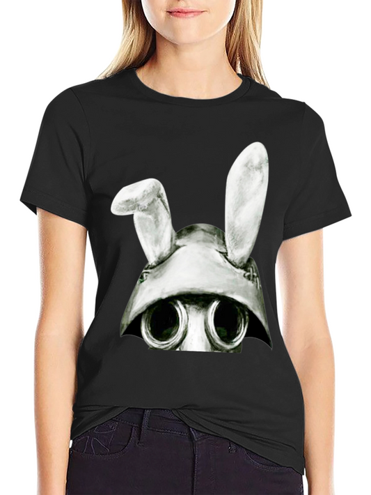 Bunny Gas Mask T-Shirt - Dark Humor Tee