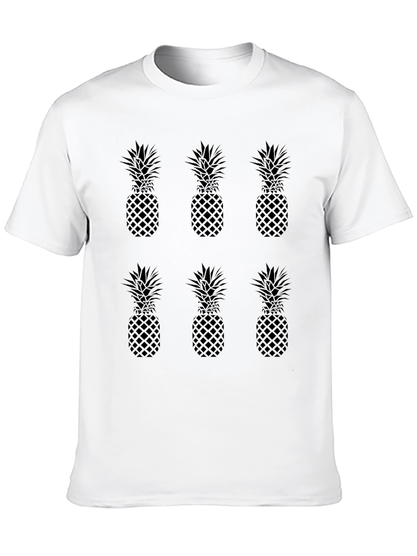Pineapple Pattern Crewneck T-Shirt