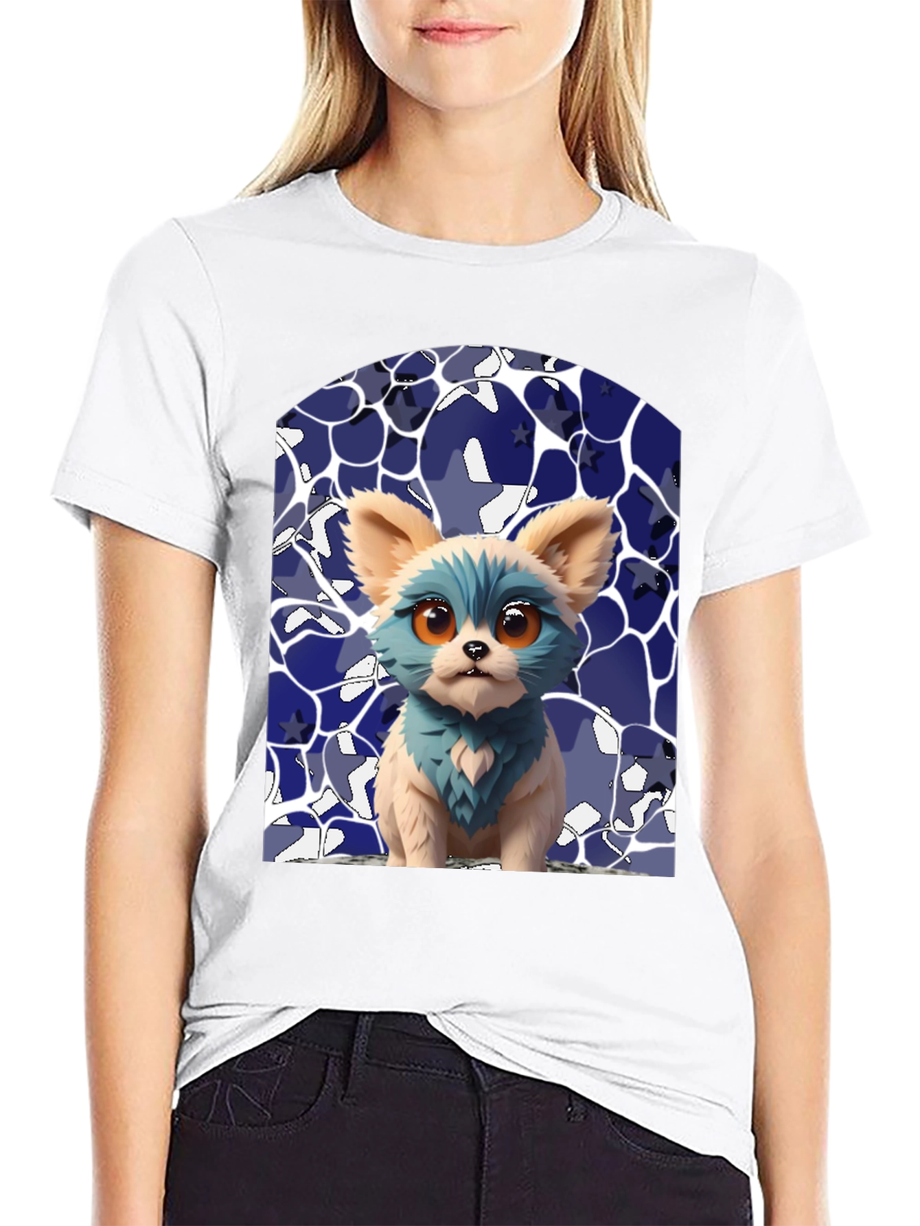 Cute Puppy Graphic Tee - Stylish Black T-Shirt