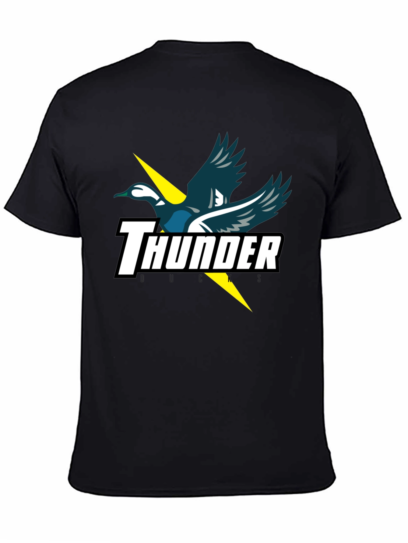 Thunder Ducks Graphic Tee - Black Cotton T-Shirt