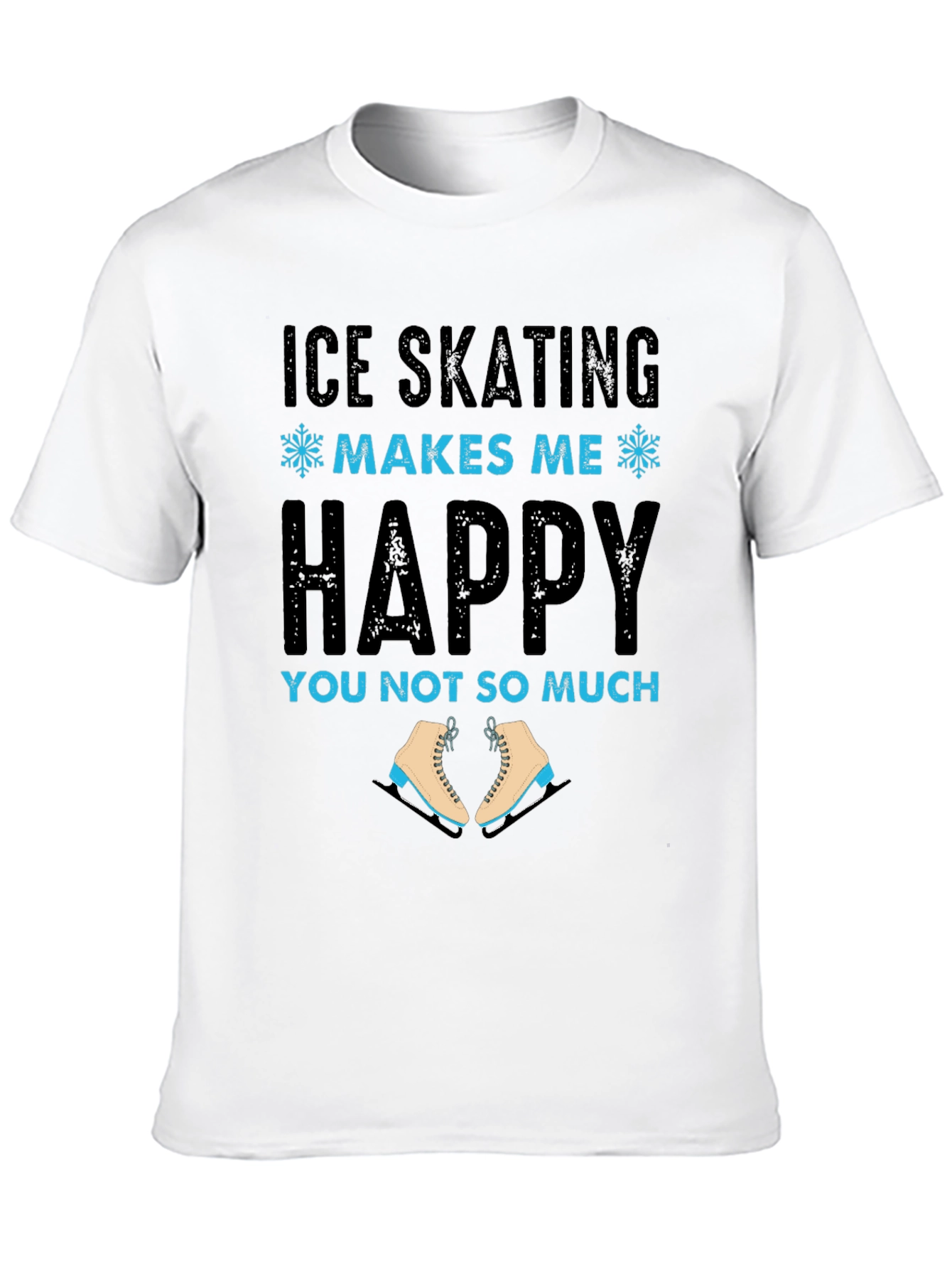 Ice Skating Makes Me Happy Tee