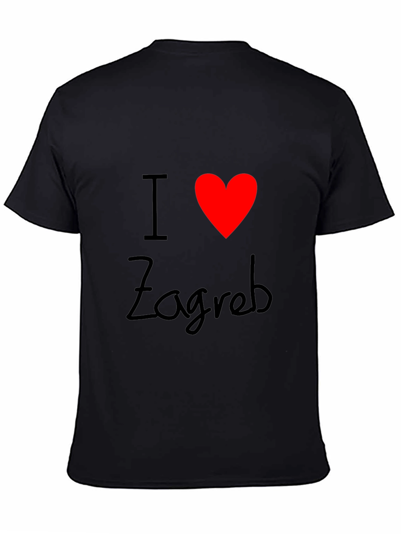 I Love Zagreb Black T-Shirt