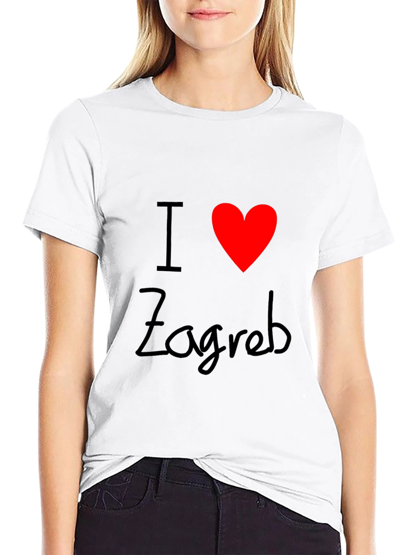 I Love Zagreb Black T-Shirt