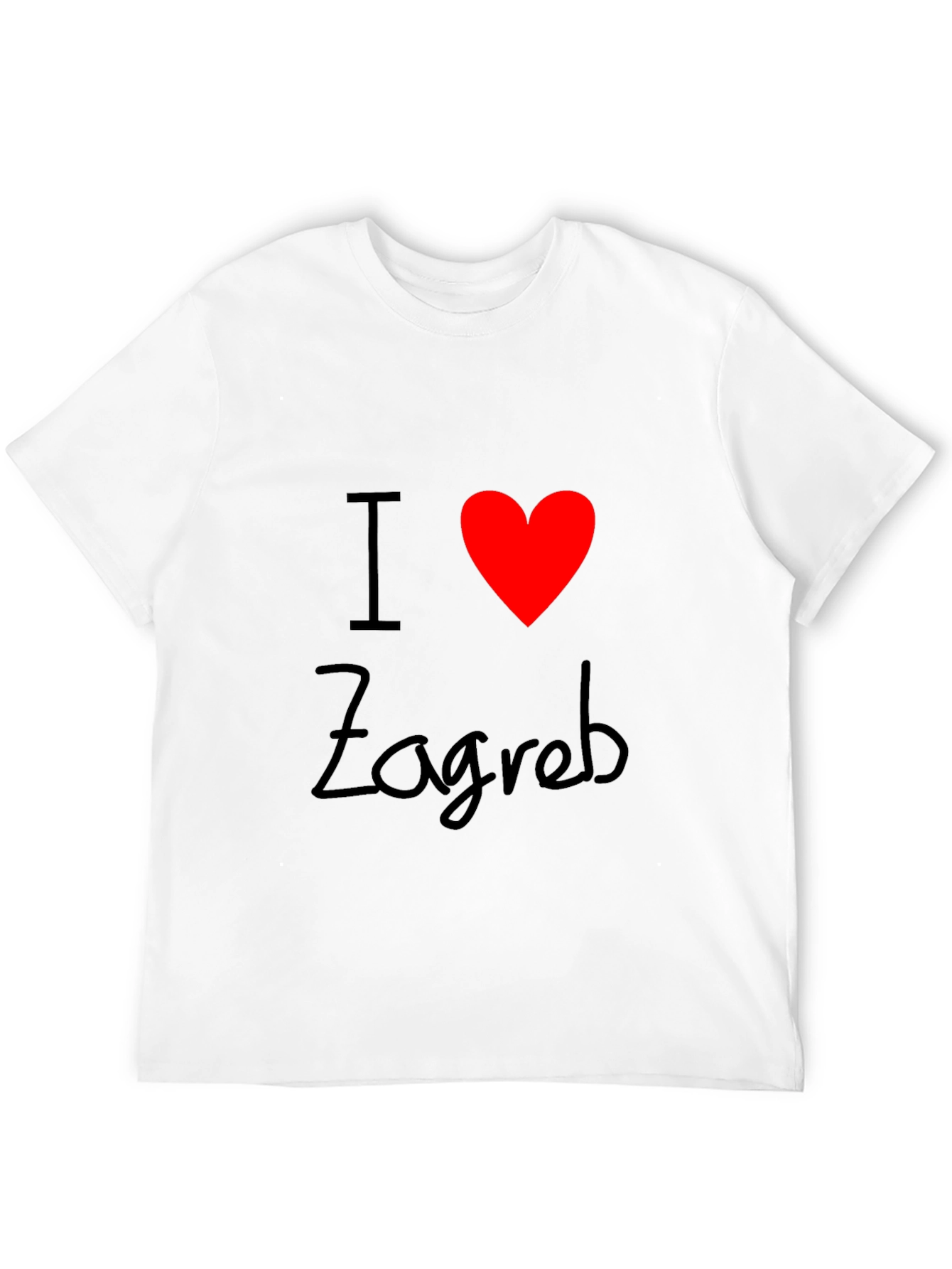 I Love Zagreb Black T-Shirt