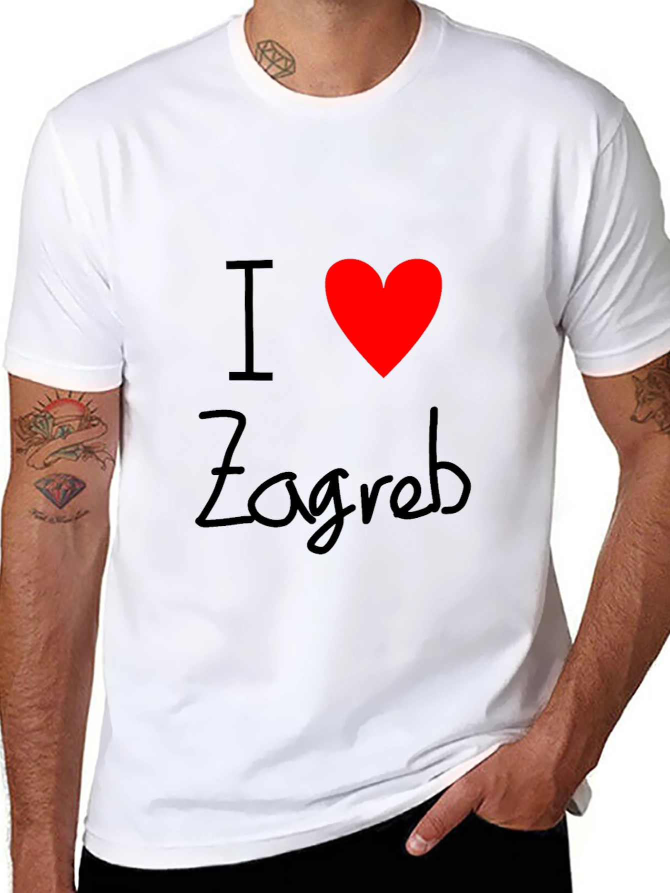 I Love Zagreb Black T-Shirt