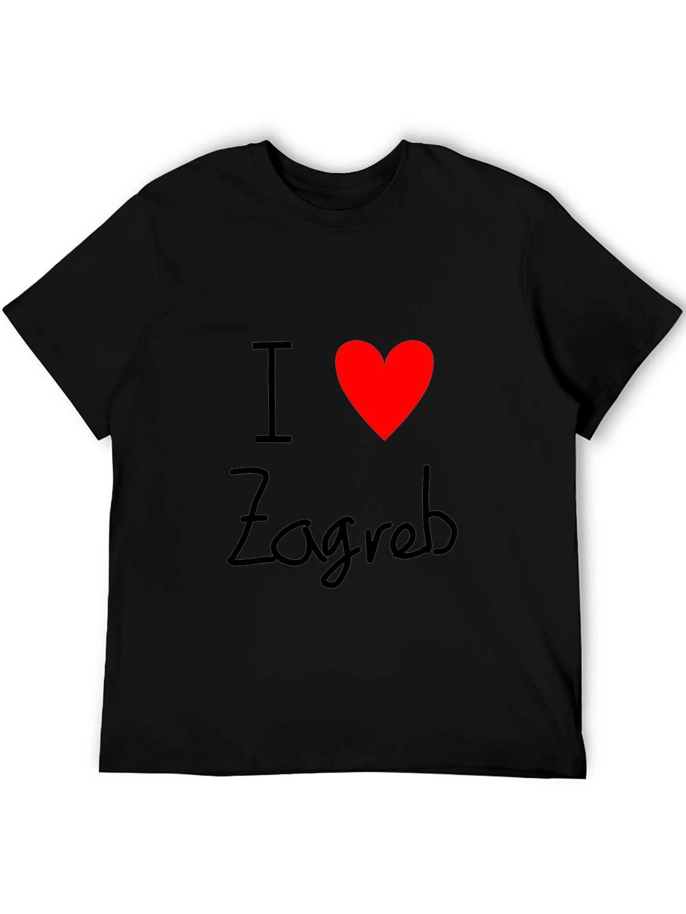 I Love Zagreb Black T-Shirt