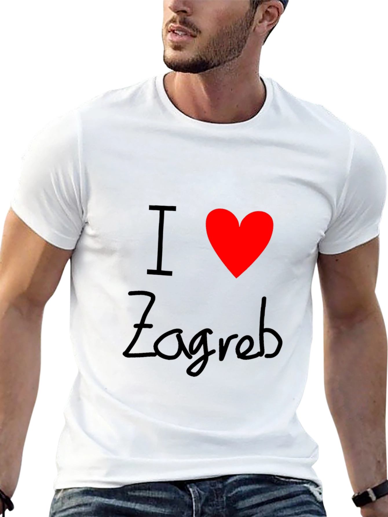 I Love Zagreb Black T-Shirt
