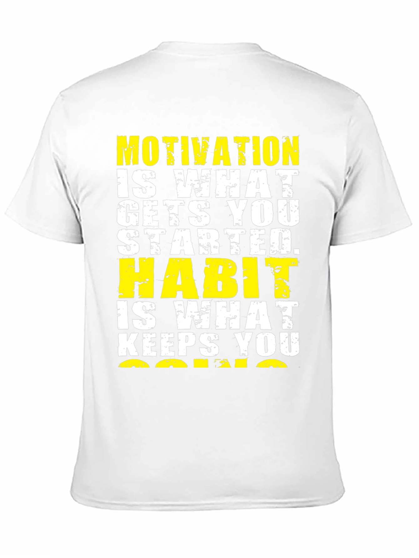Motivation & Habit Graphic Tee - Mens Black T-Shirt