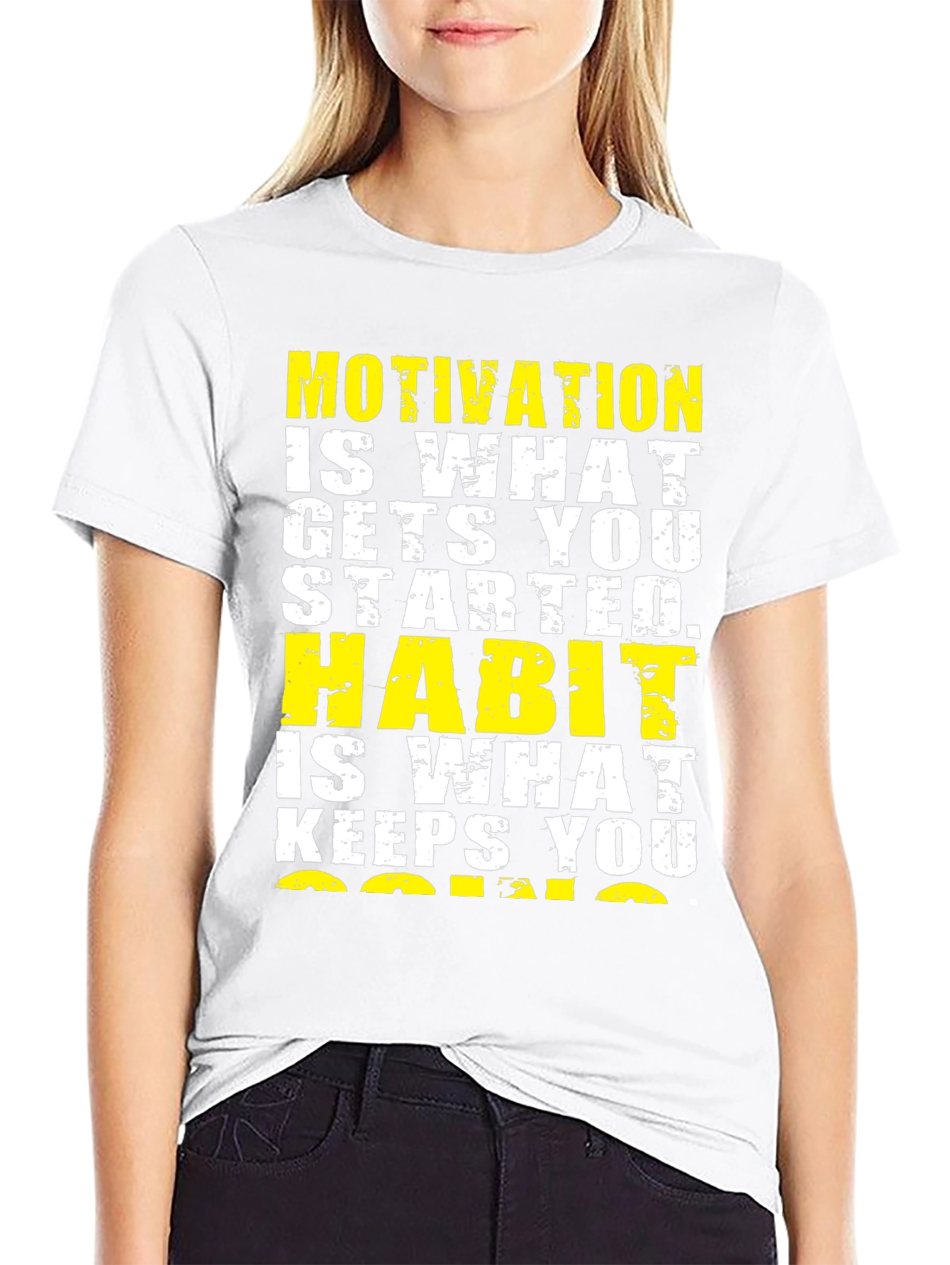 Motivation & Habit Graphic Tee - Mens Black T-Shirt